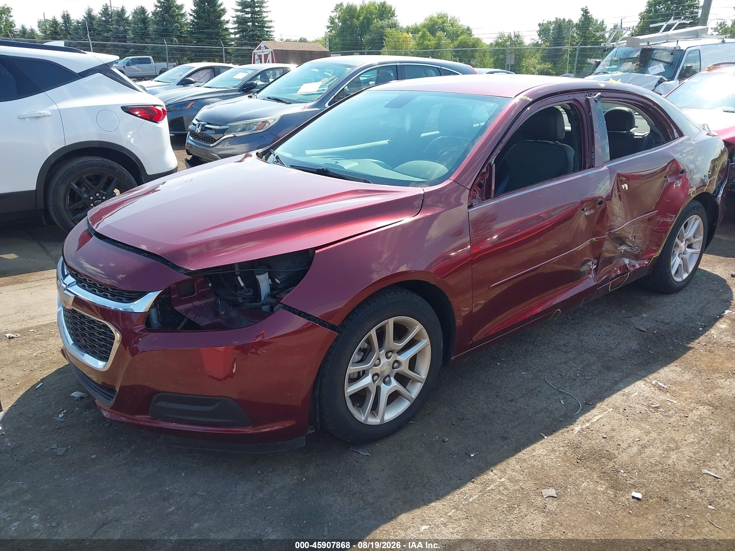 2015 Chevrolet Malibu 1lt Burgundy vin: 1G11C5SL4FF107616