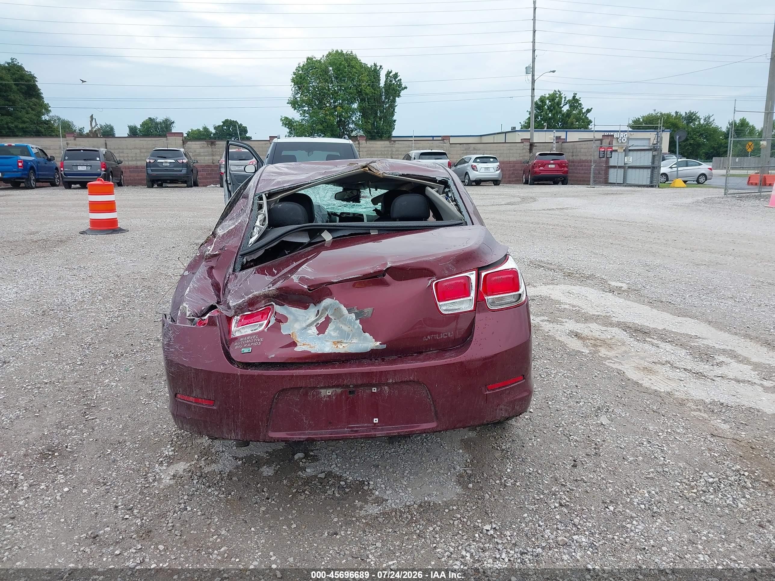 2015 Chevrolet Malibu 1lt Темно-бордовый vin: 1G11C5SL4FF149560