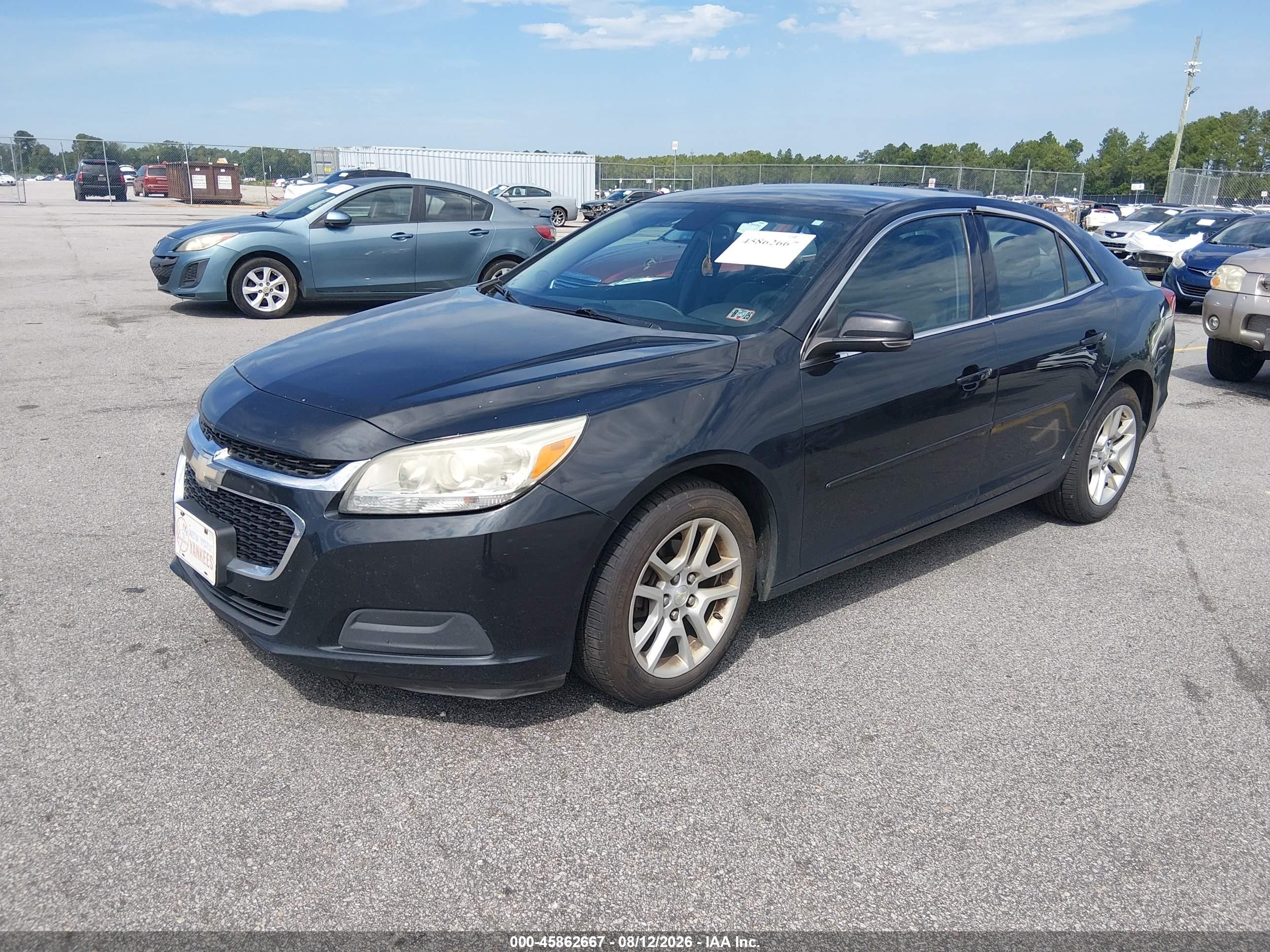 2015 Chevrolet Malibu 1lt Black vin: 1G11C5SL4FF163751