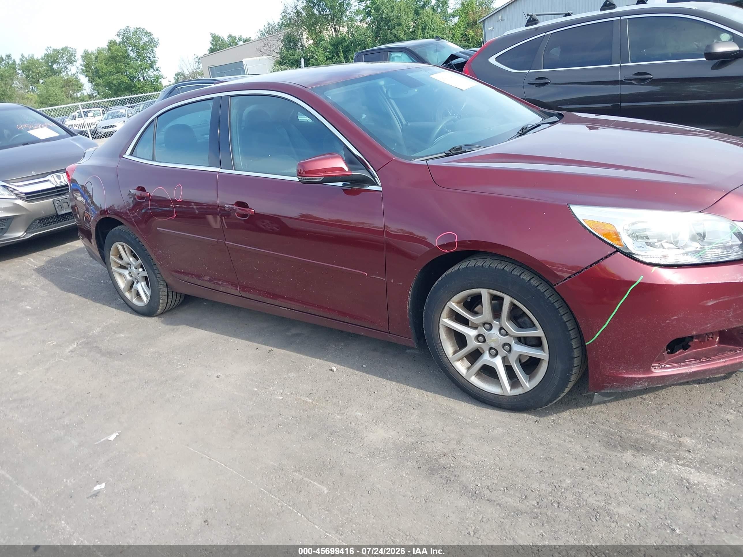 2015 Chevrolet Malibu 1lt Burgundy vin: 1G11C5SL4FF205447