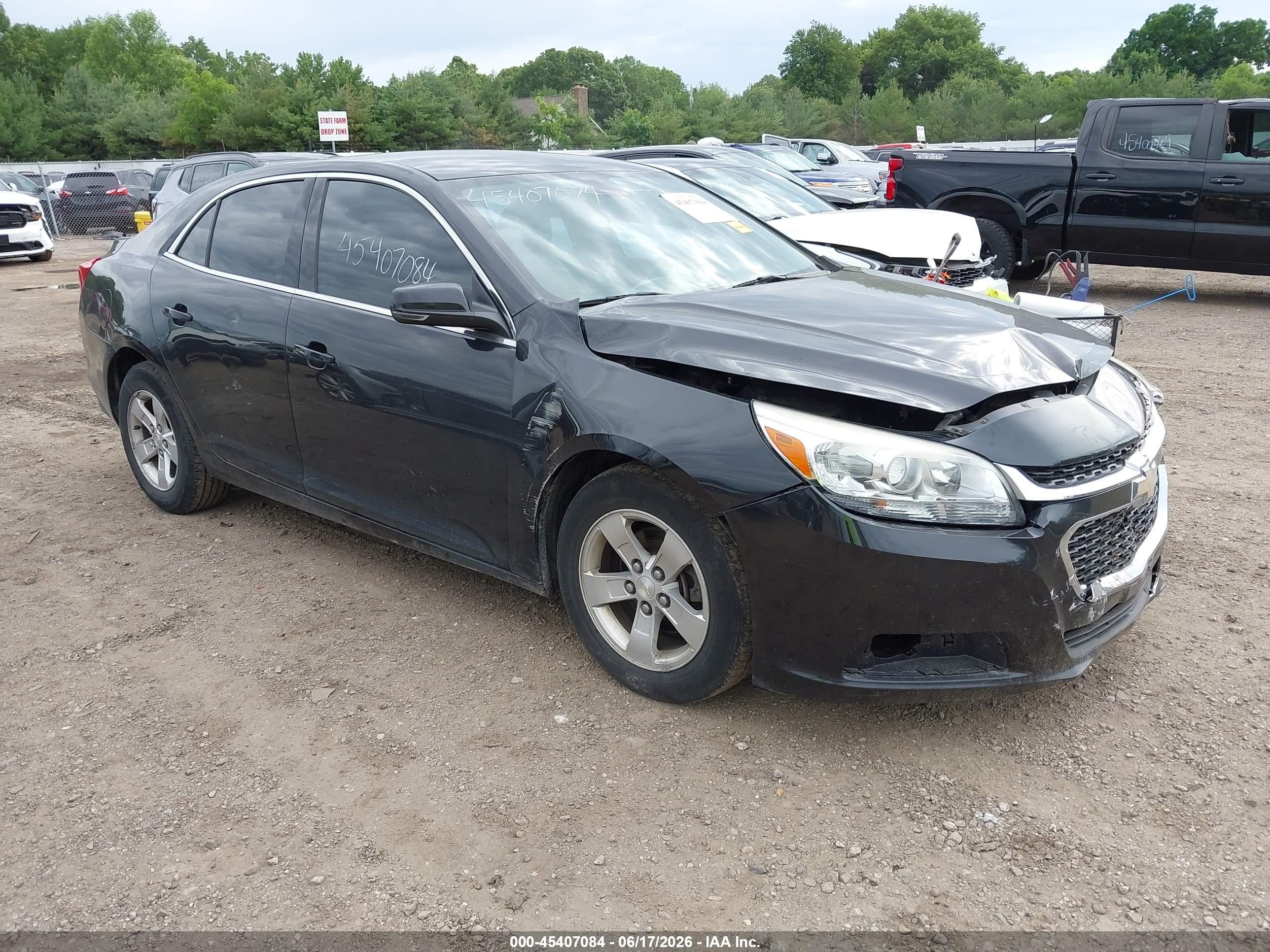 2015 Chevrolet Malibu 1lt Black vin: 1G11C5SL4FF276177