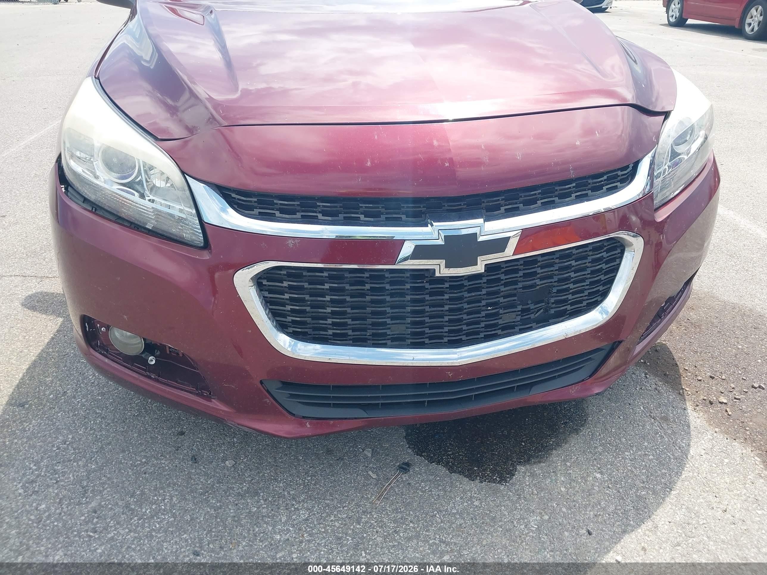 2015 Chevrolet Malibu 1lt Бордовый vin: 1G11C5SL4FF298406