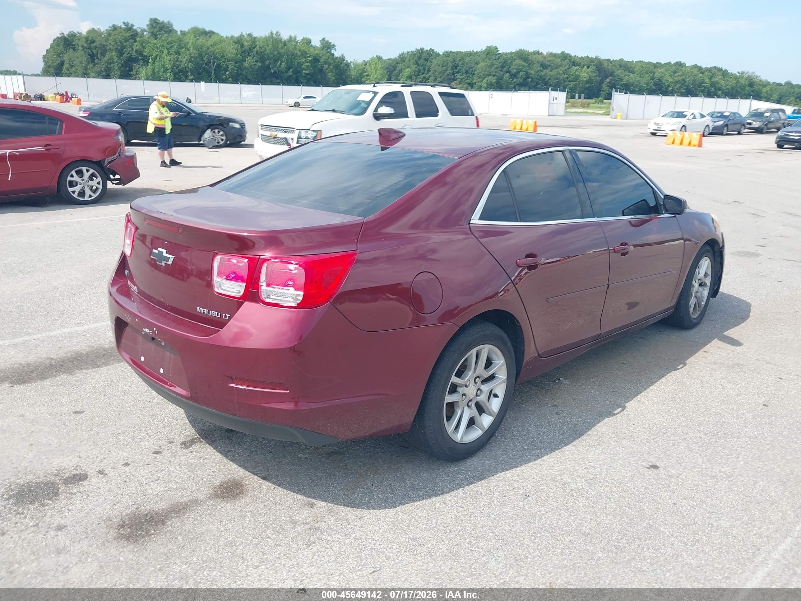 2015 Chevrolet Malibu 1lt Бордовый vin: 1G11C5SL4FF298406