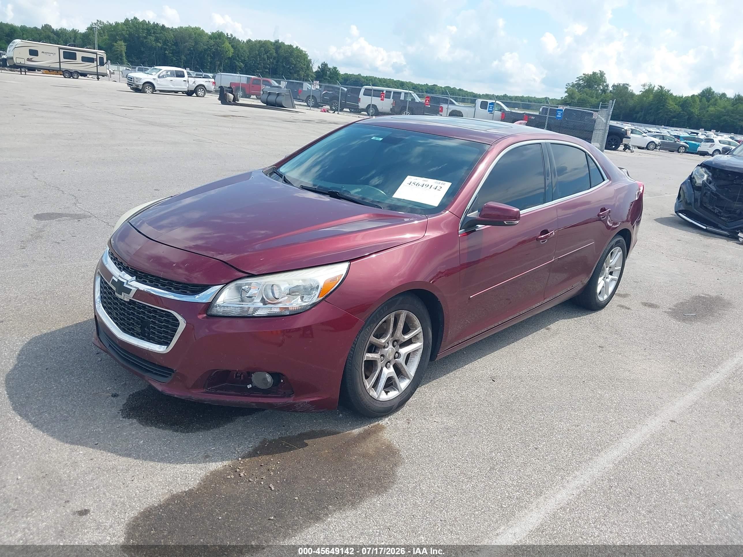 2015 Chevrolet Malibu 1lt Бордовый vin: 1G11C5SL4FF298406
