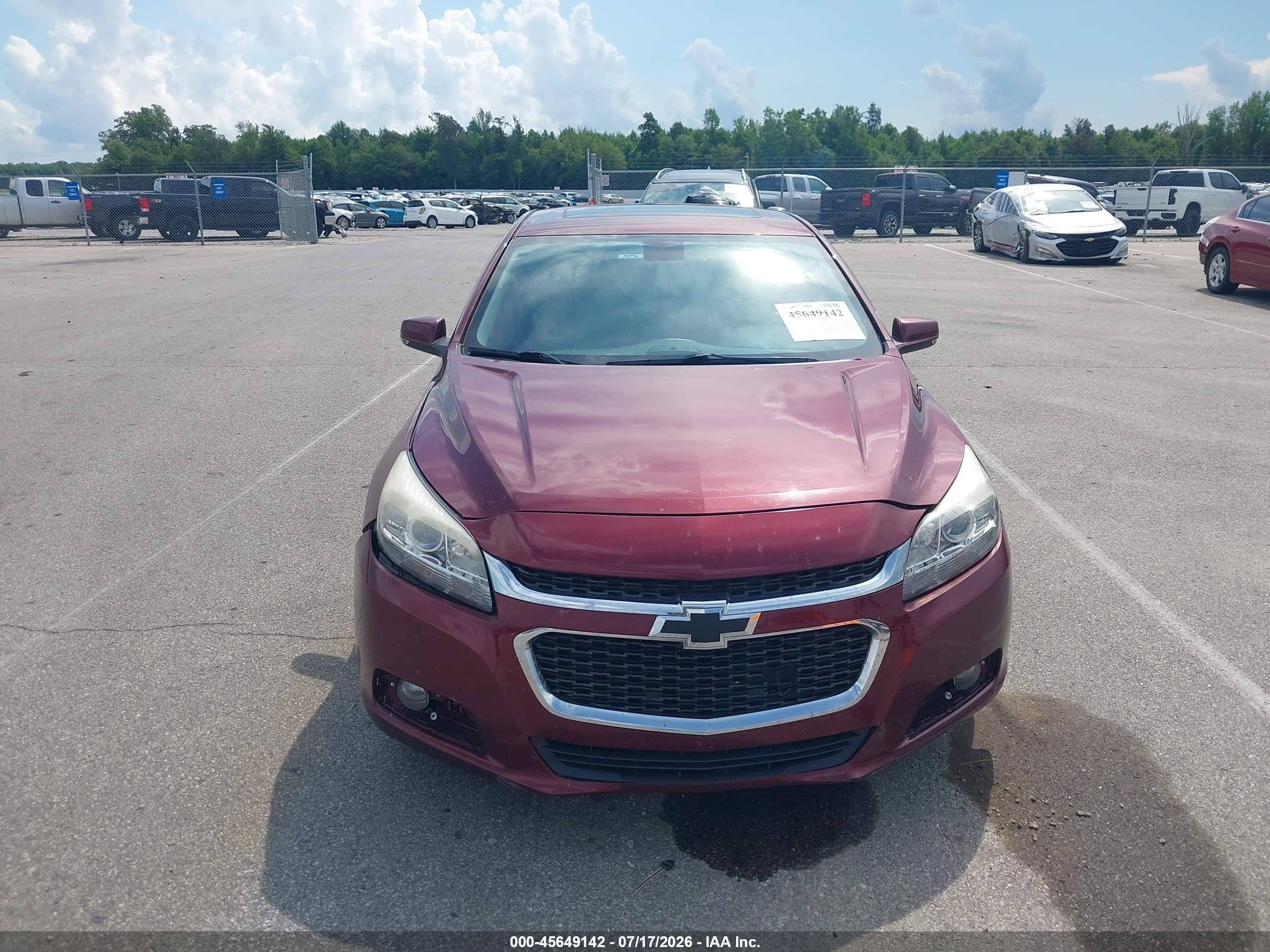 2015 Chevrolet Malibu 1lt Бордовый vin: 1G11C5SL4FF298406