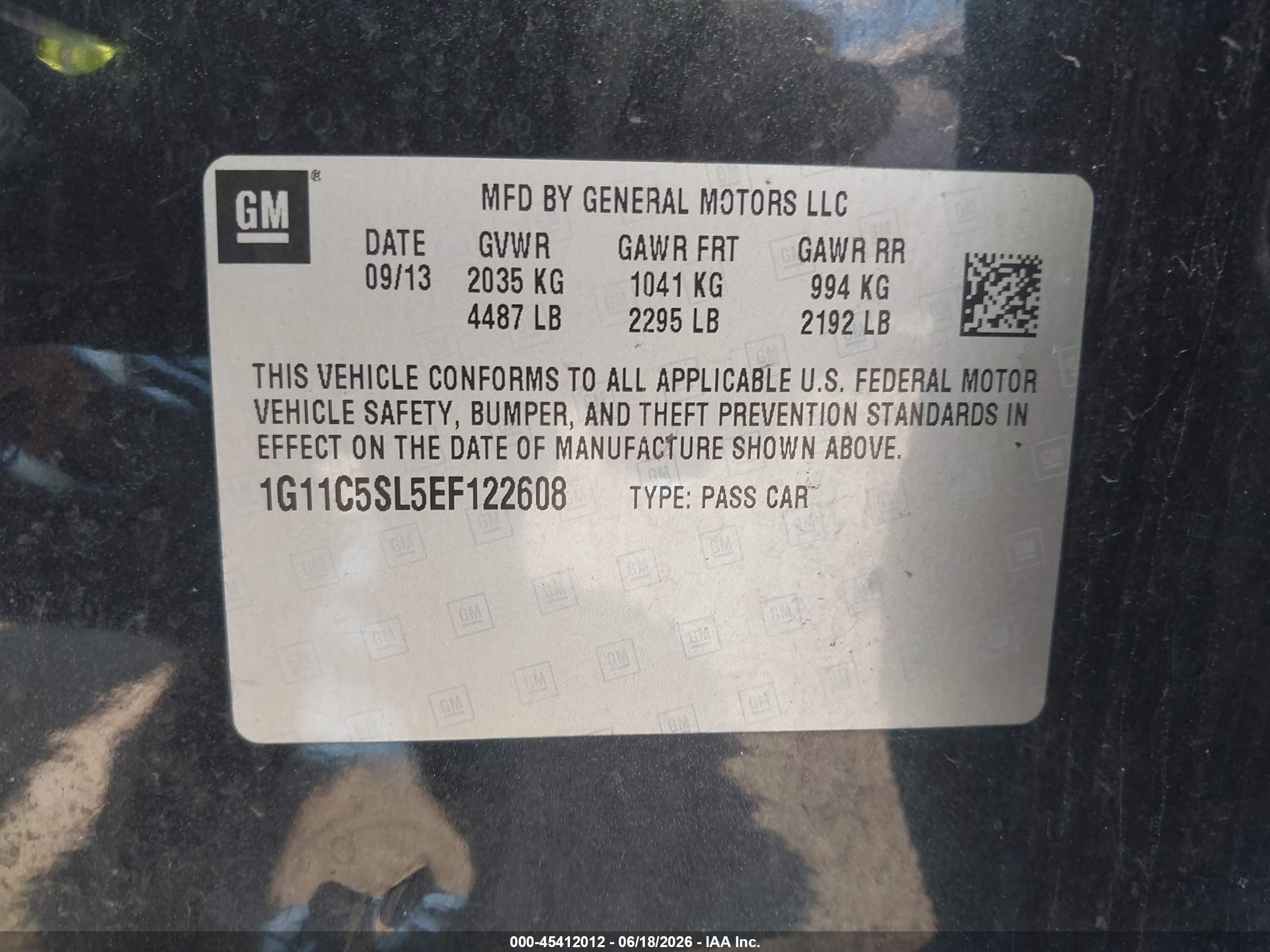 2014 Chevrolet Malibu 1lt Черный vin: 1G11C5SL5EF122608