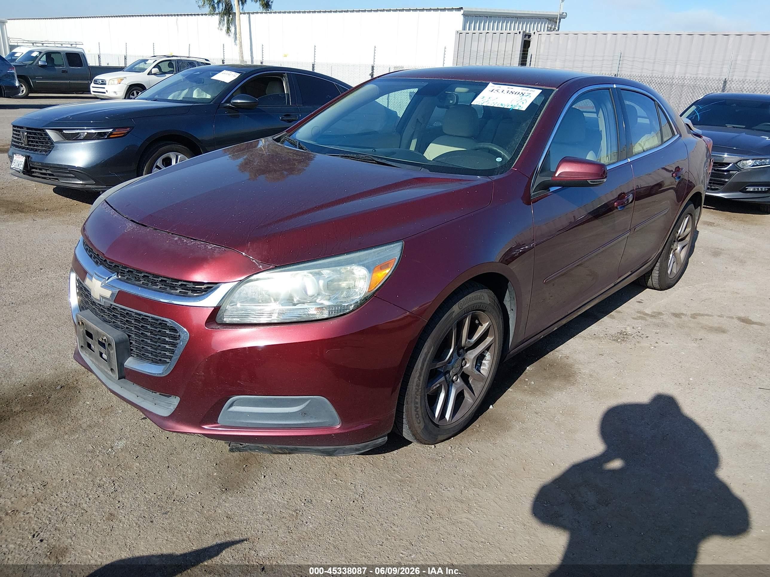 2015 Chevrolet Malibu 1lt Burgundy vin: 1G11C5SL5FF190764