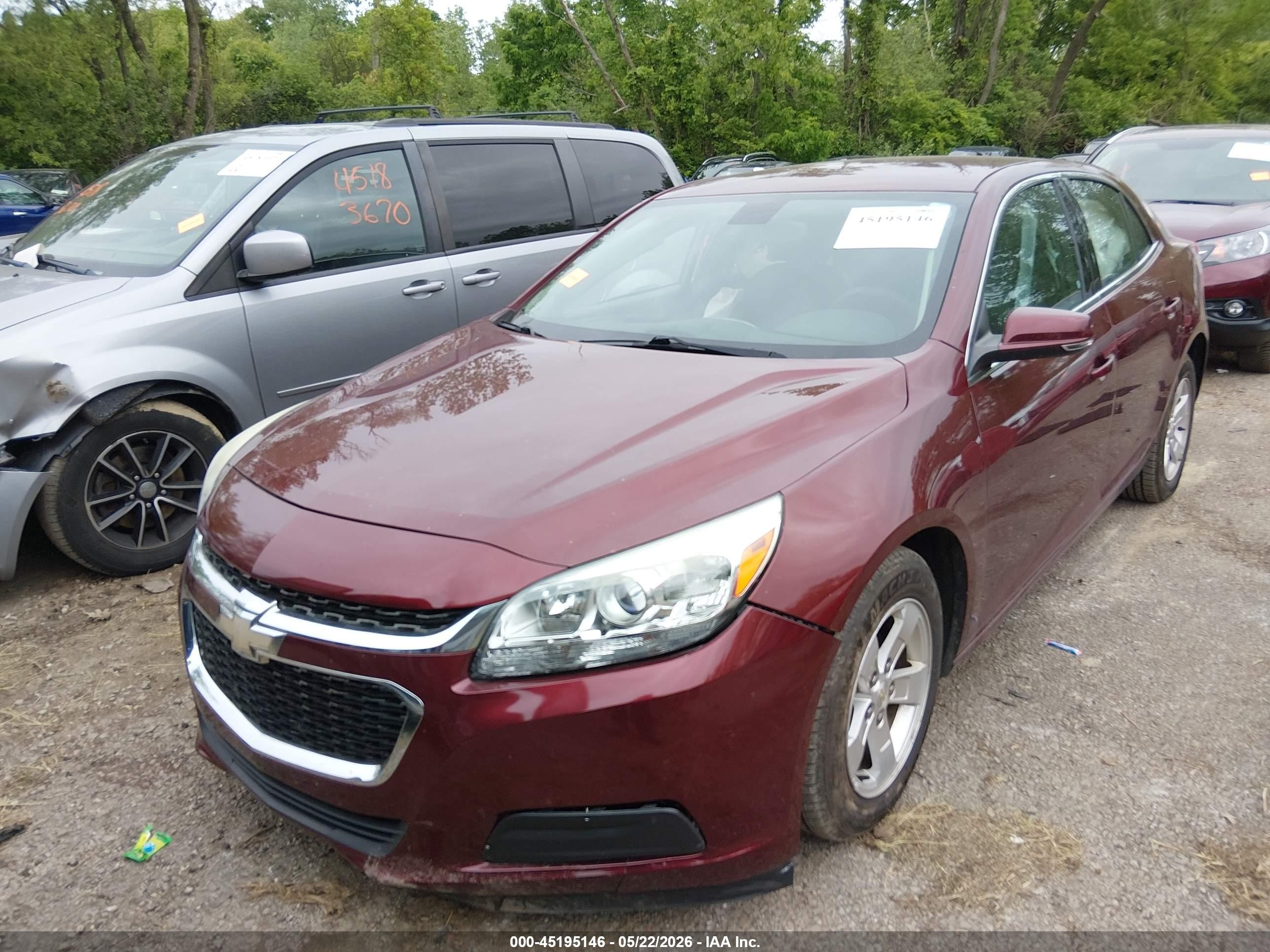 2015 Chevrolet Malibu 1lt Maroon vin: 1G11C5SL6FF220581