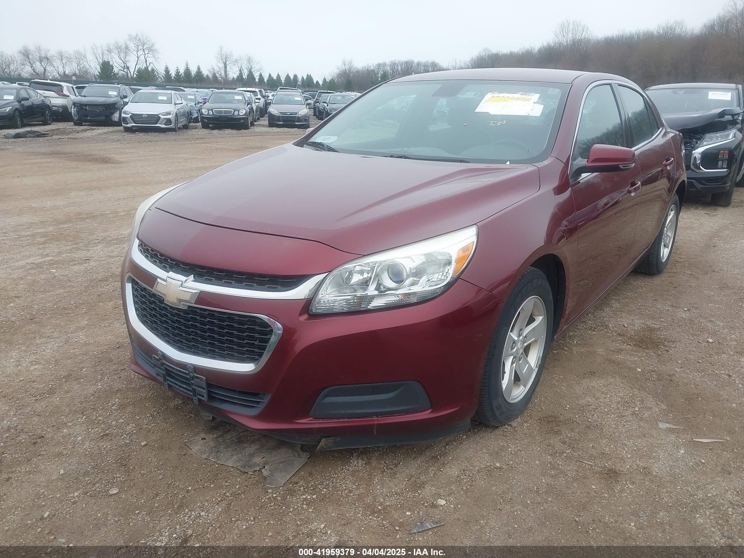 2015 Chevrolet Malibu 1lt Темно-бордовый vin: 1G11C5SL6FF243228