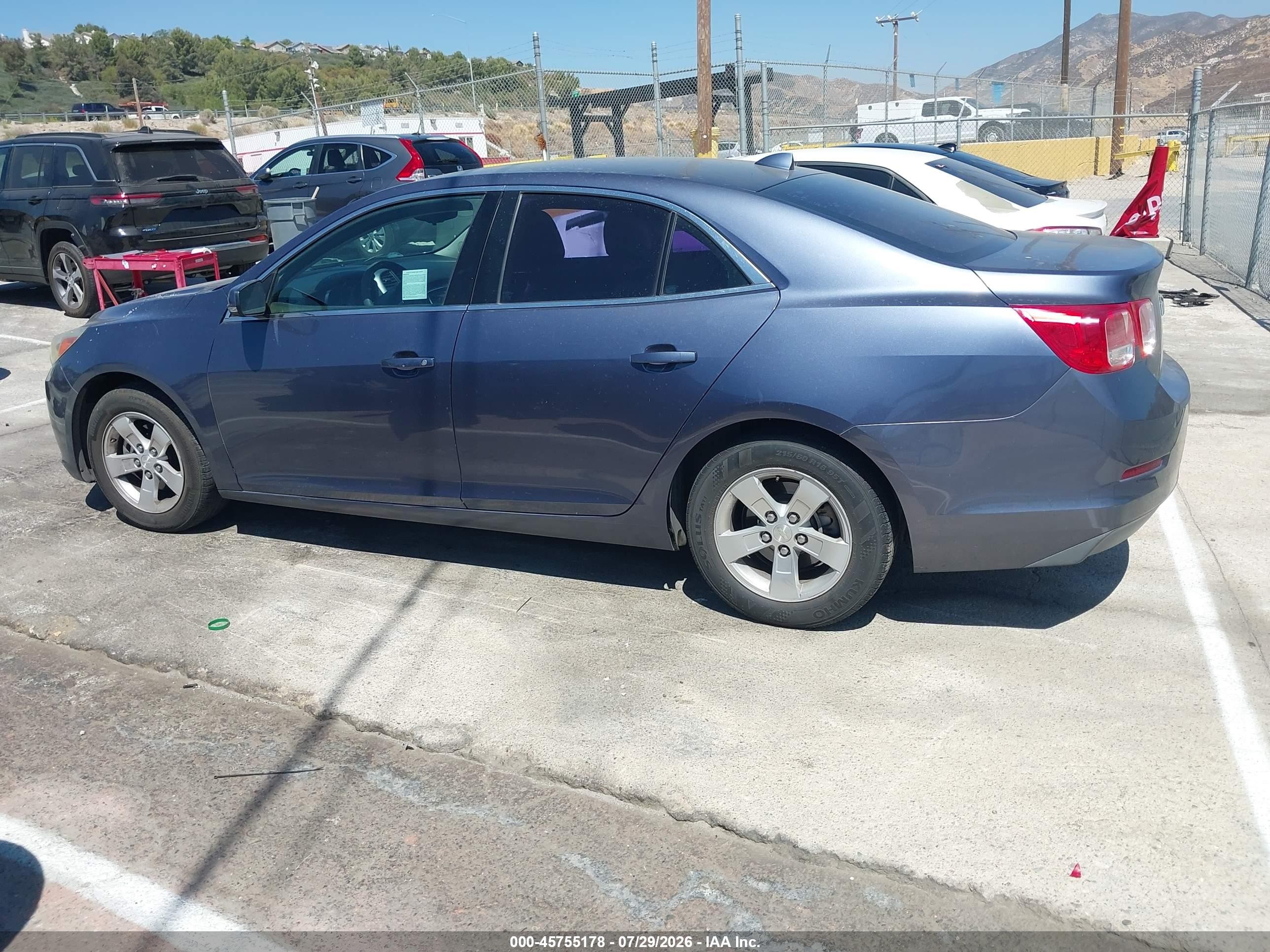 2014 Chevrolet Malibu 1lt Blue vin: 1G11C5SL7EF250056