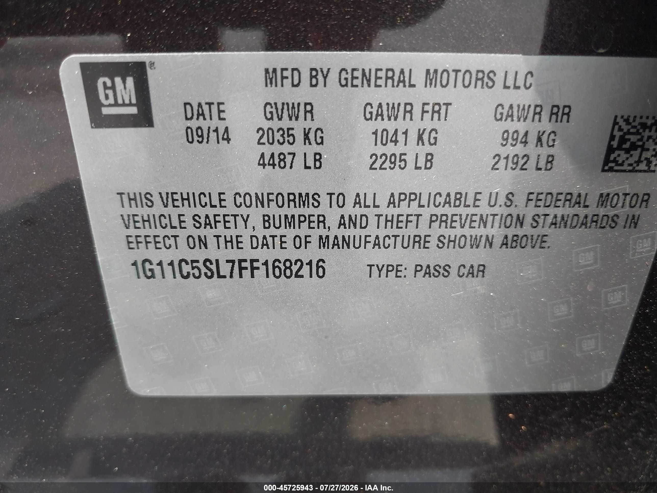 2015 Chevrolet Malibu 1lt Brown vin: 1G11C5SL7FF168216