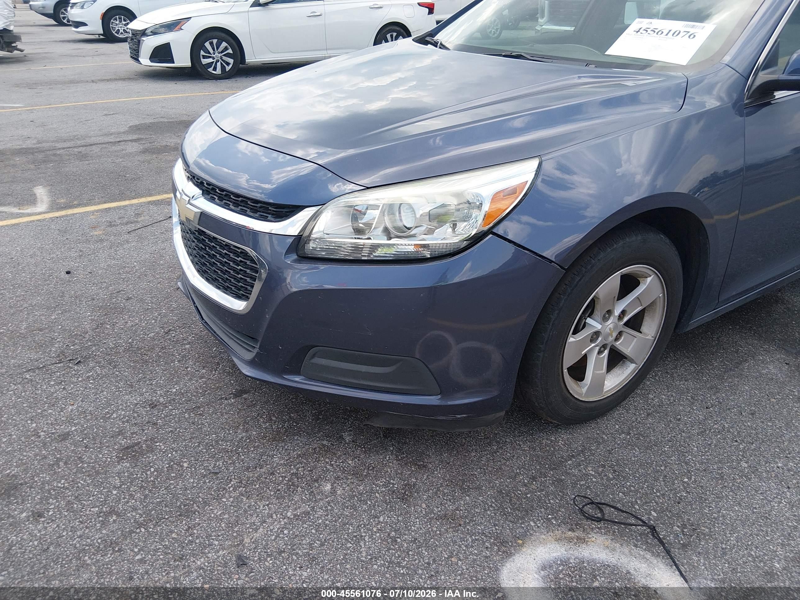 2015 Chevrolet Malibu 1lt Blue vin: 1G11C5SL7FF191544