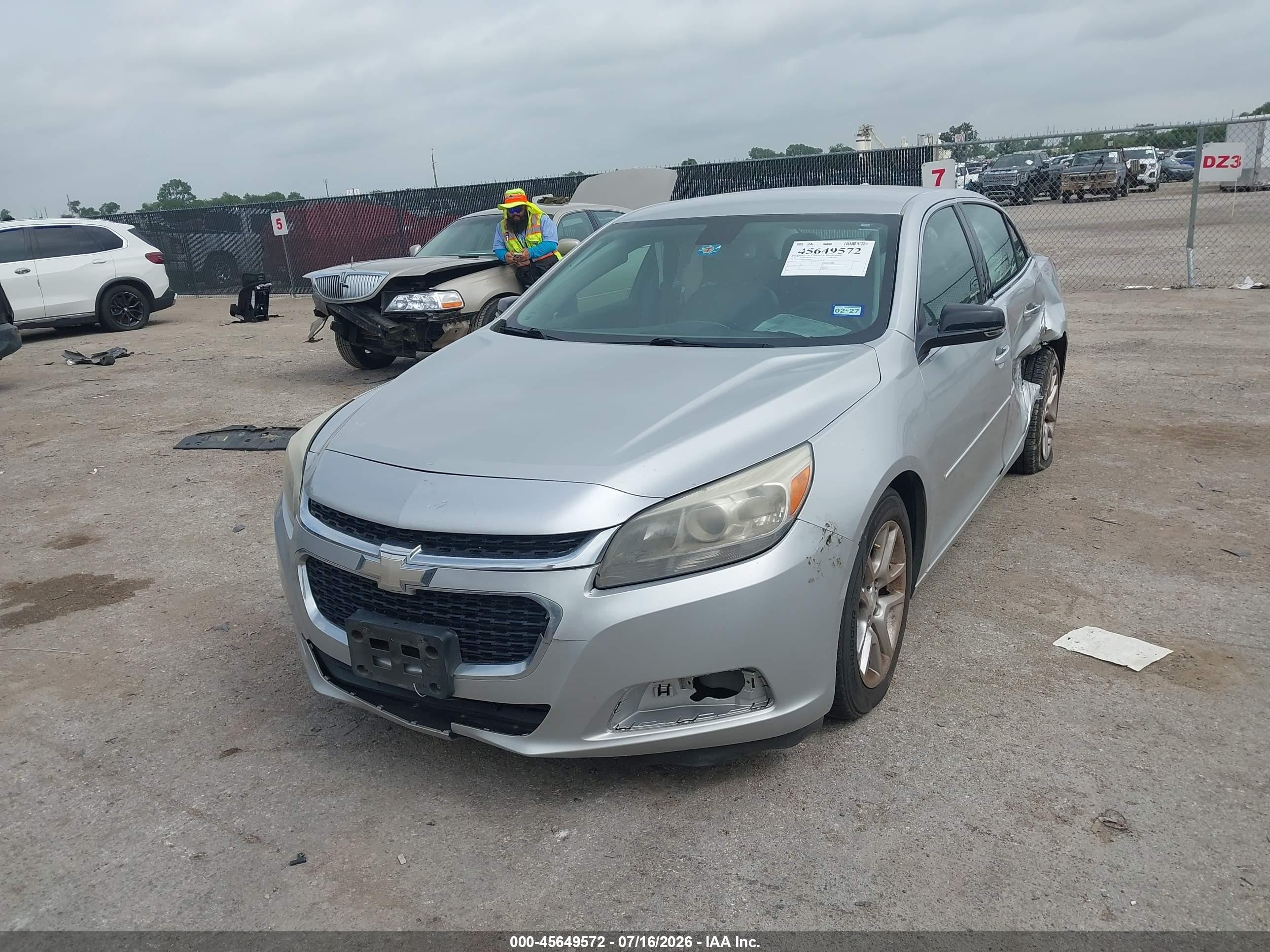 2015 Chevrolet Malibu 1lt Silver vin: 1G11C5SL7FF323086