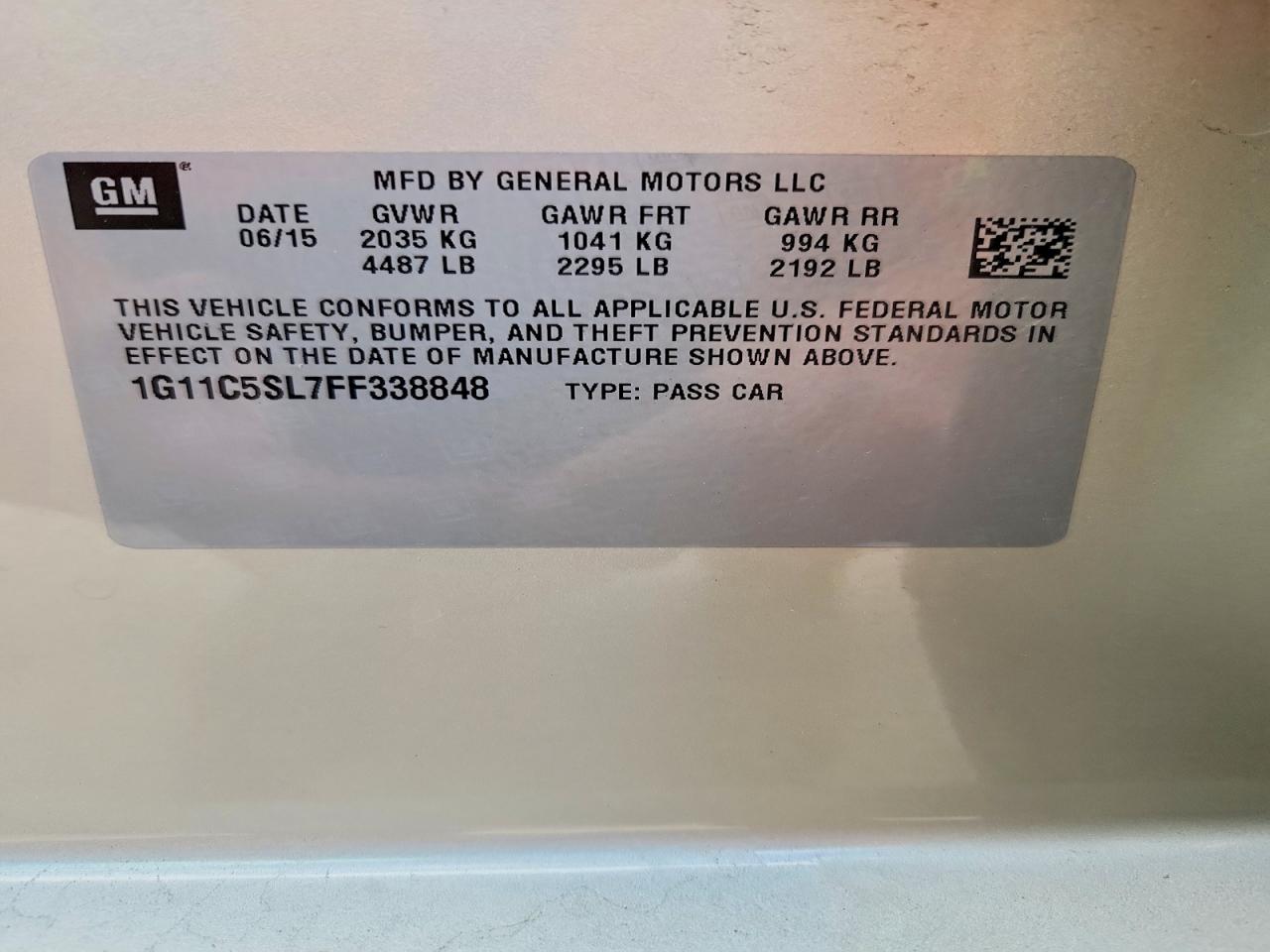 2015 Chevrolet Malibu 1lt Beige vin: 1G11C5SL7FF338848