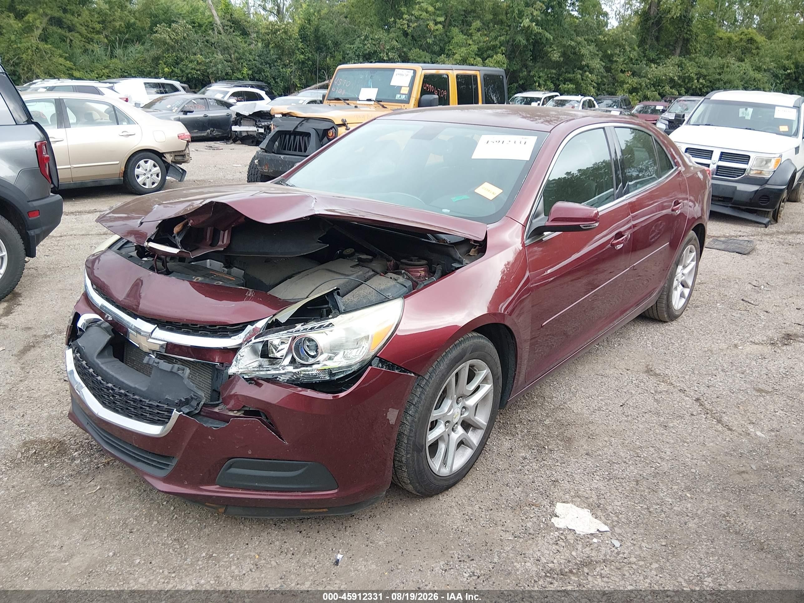 2015 Chevrolet Malibu 1lt Burgundy vin: 1G11C5SL7FF348649