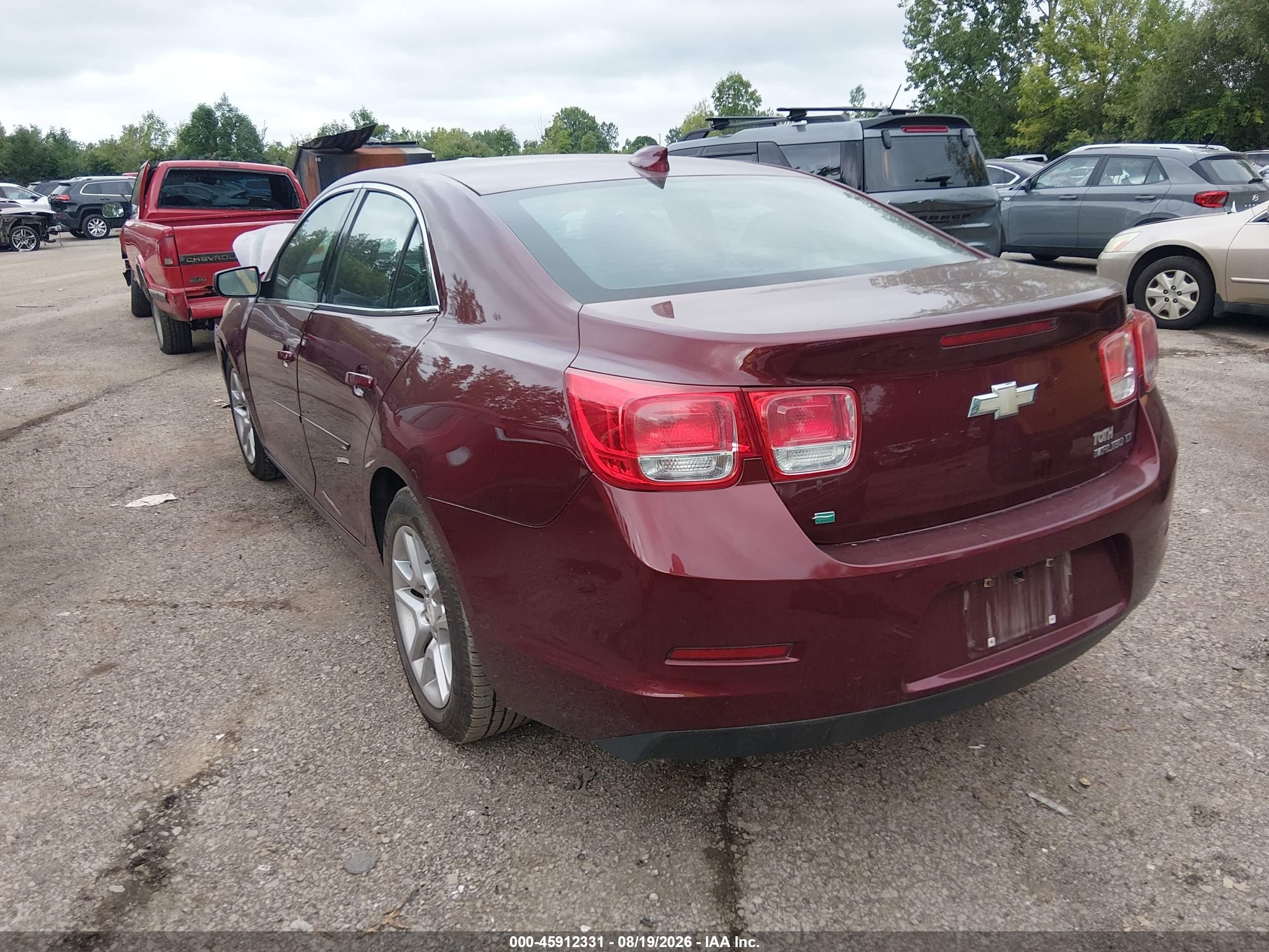 2015 Chevrolet Malibu 1lt Burgundy vin: 1G11C5SL7FF348649