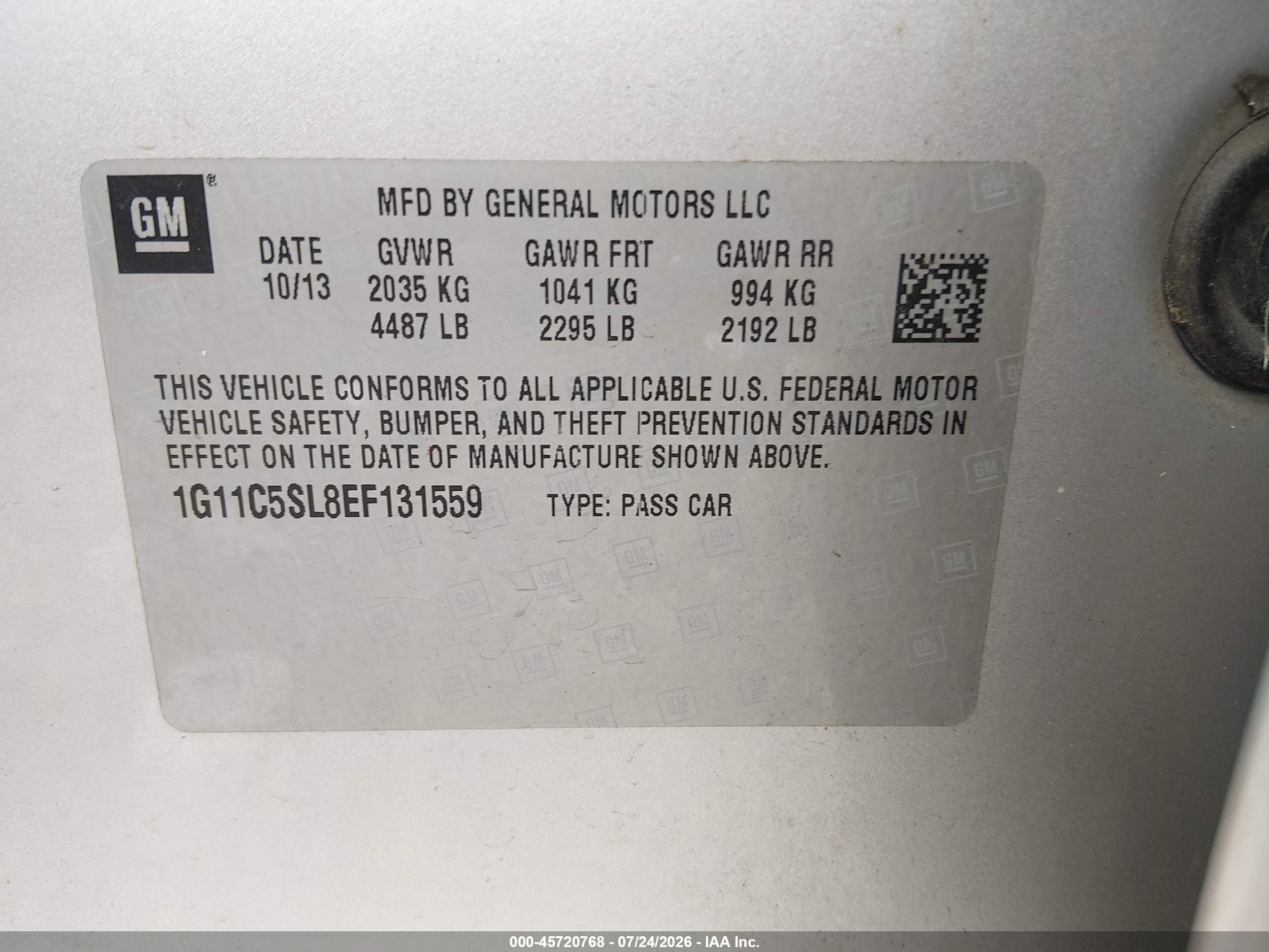 2014 Chevrolet Malibu 1lt Серебряный vin: 1G11C5SL8EF131559