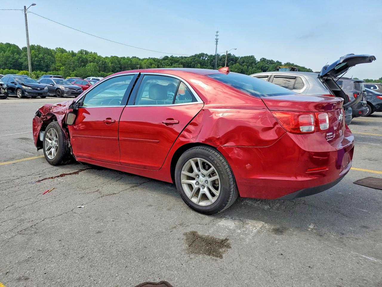 2014 Chevrolet Malibu 1lt Red vin: 1G11C5SL8EF174654