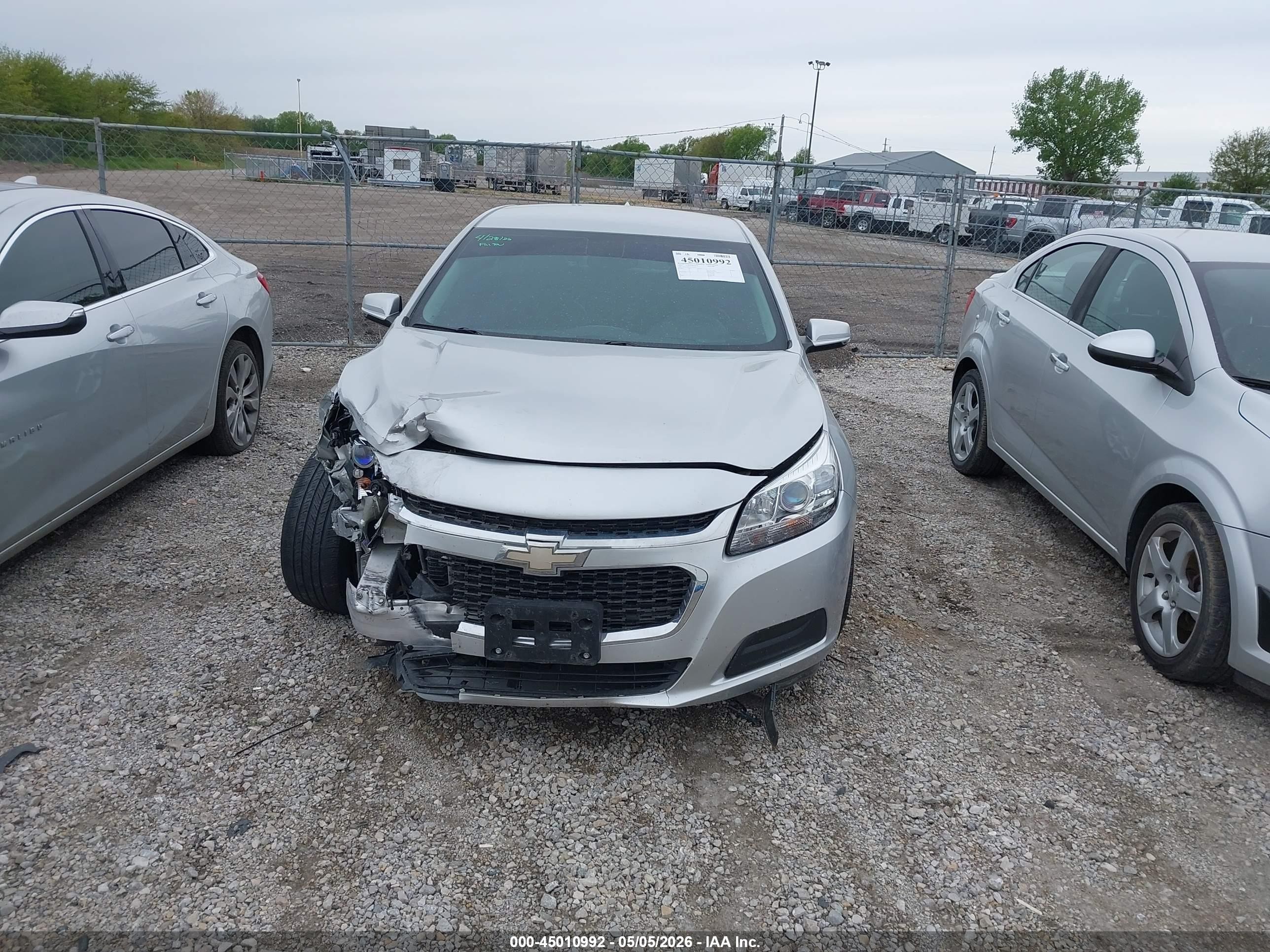 2015 Chevrolet Malibu 1lt Серый vin: 1G11C5SL8FF130753