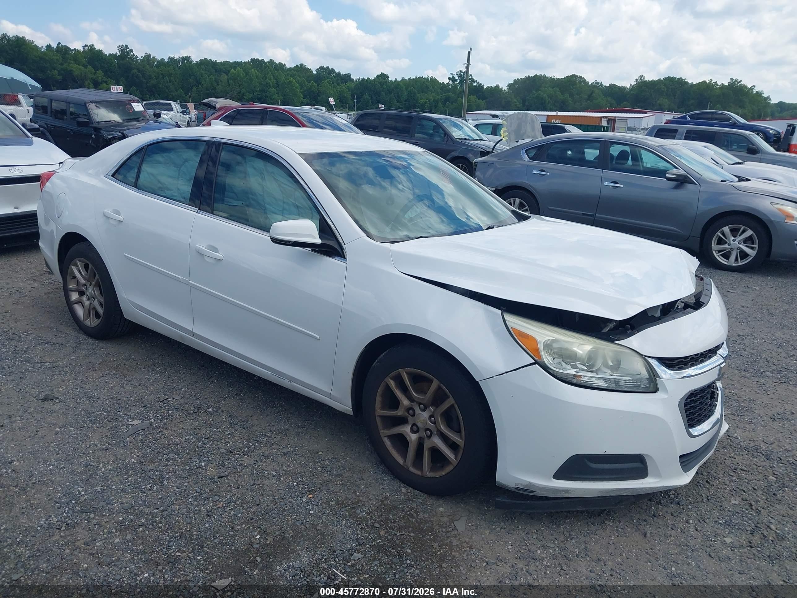 2015 Chevrolet Malibu 1lt White vin: 1G11C5SL8FF236667