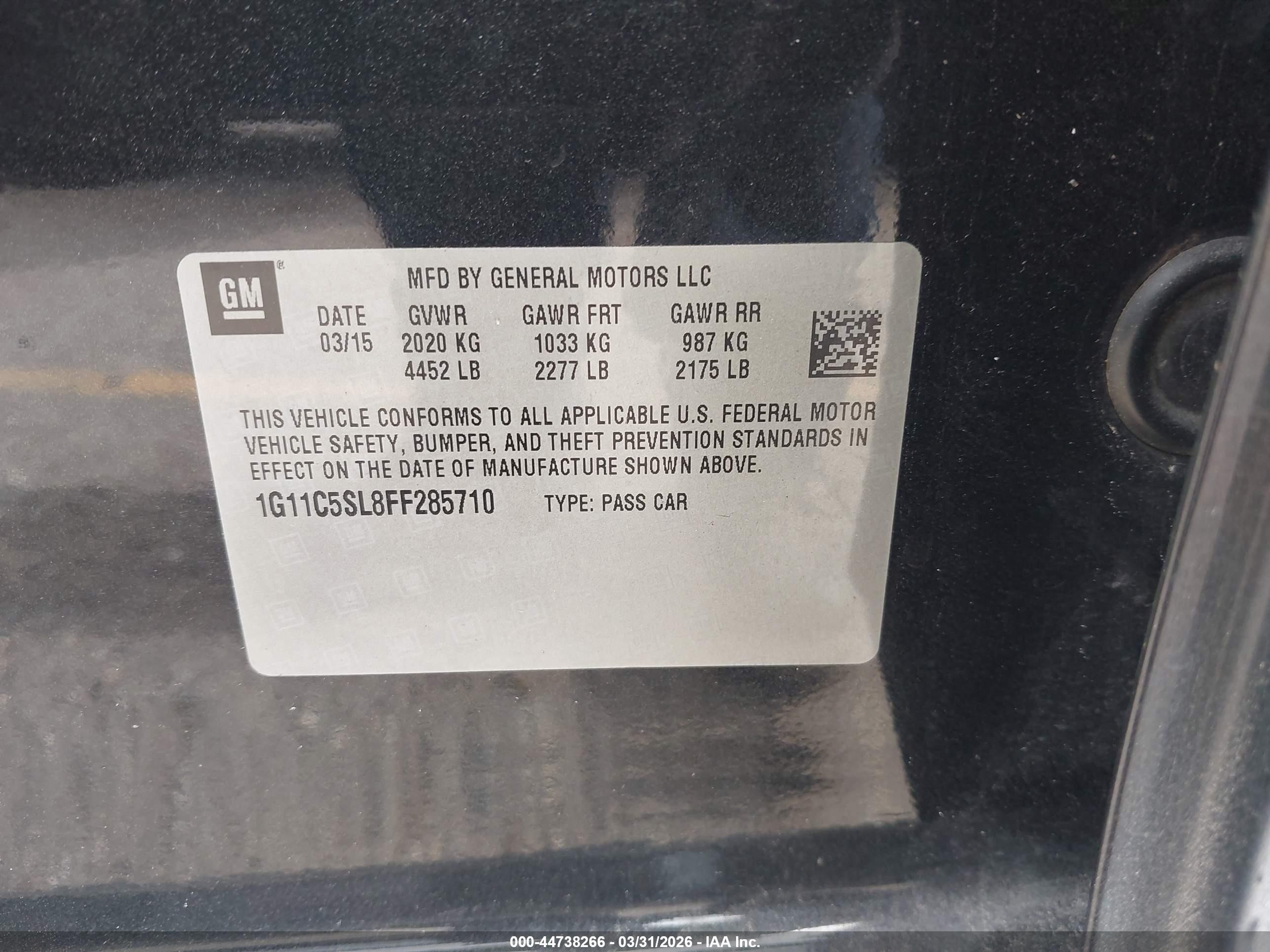2015 Chevrolet Malibu 1lt Black vin: 1G11C5SL8FF285710