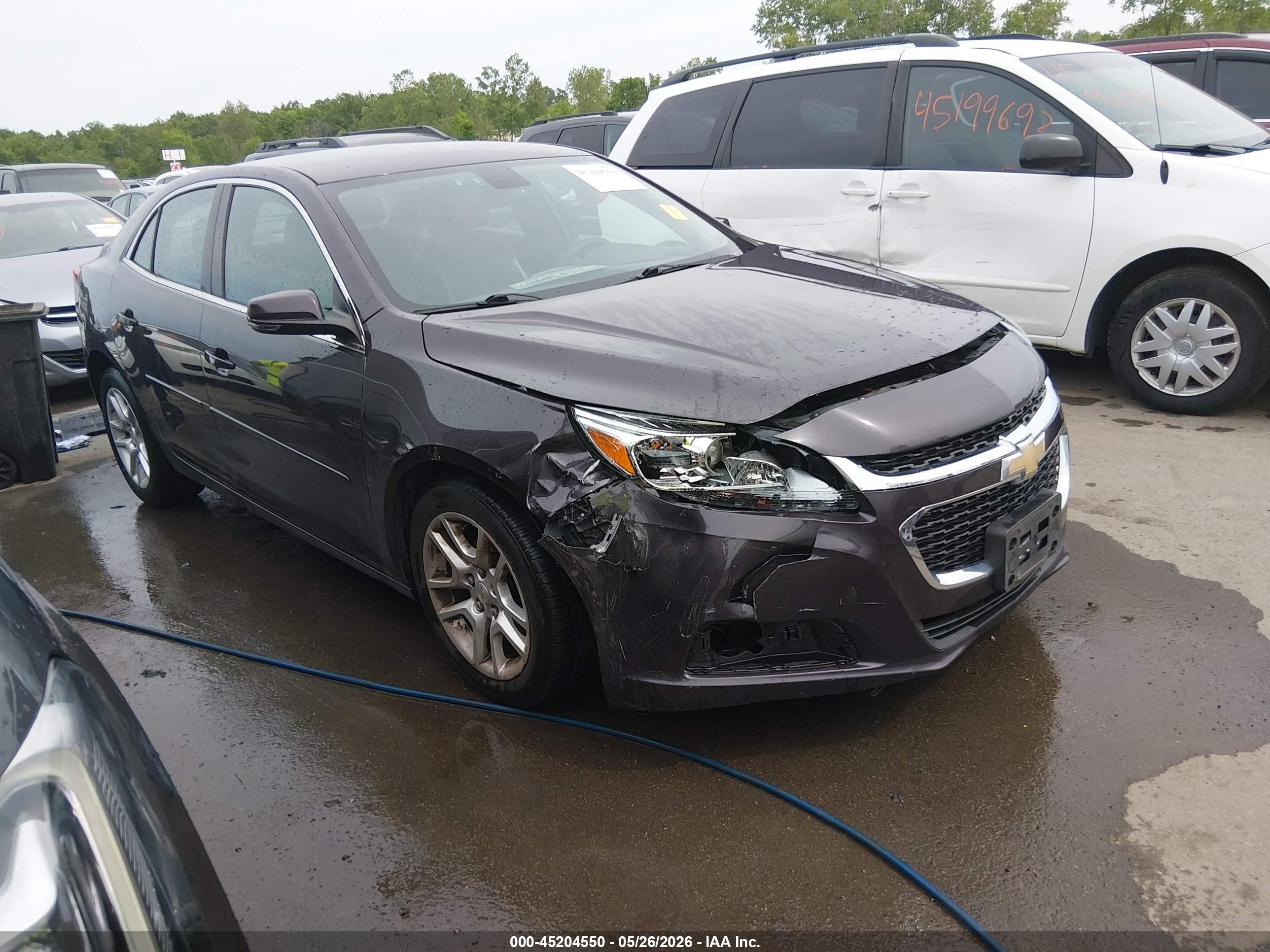 2015 Chevrolet Malibu 1lt Серый vin: 1G11C5SL9FF240677