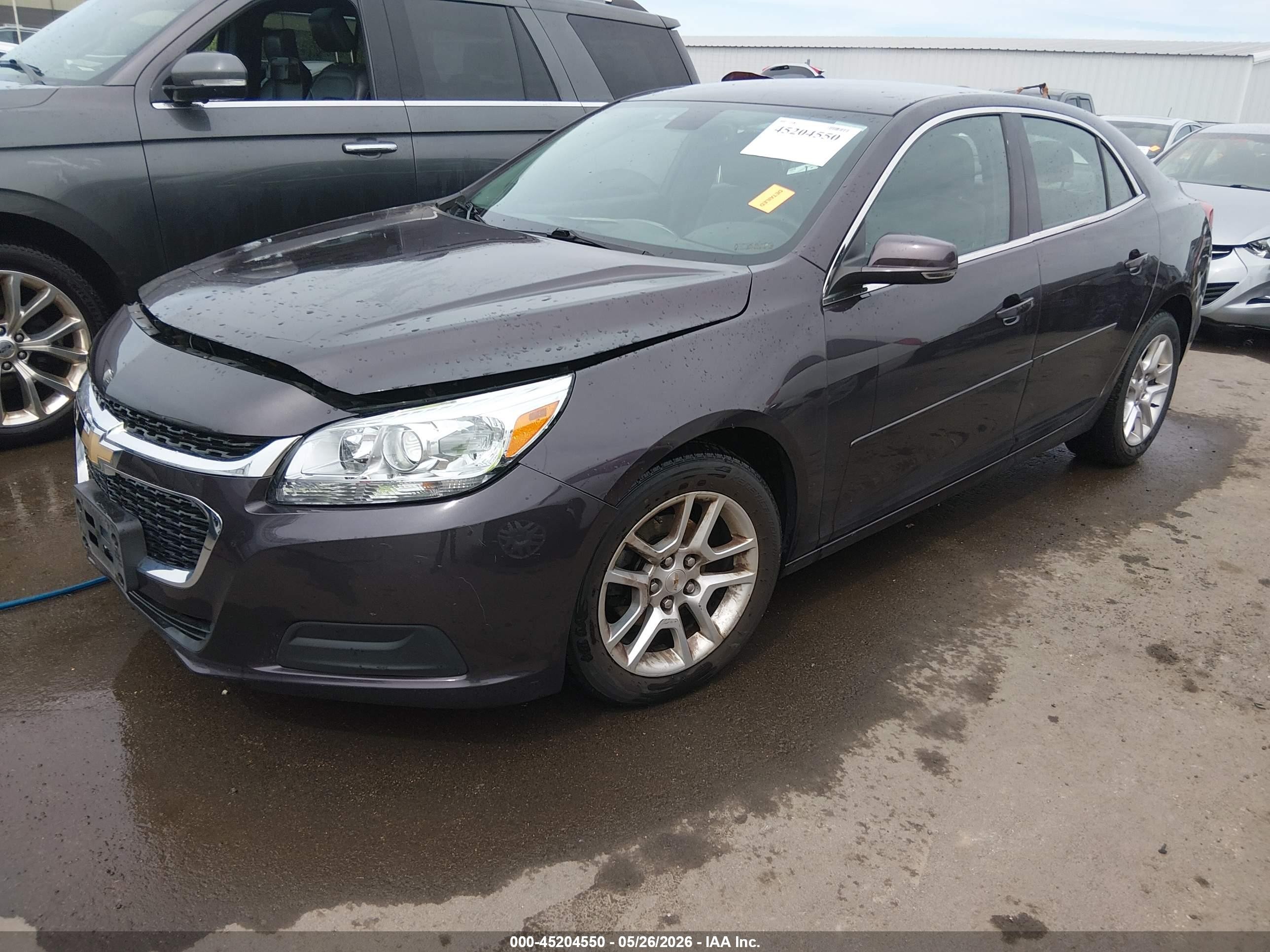 2015 Chevrolet Malibu 1lt Серый vin: 1G11C5SL9FF240677