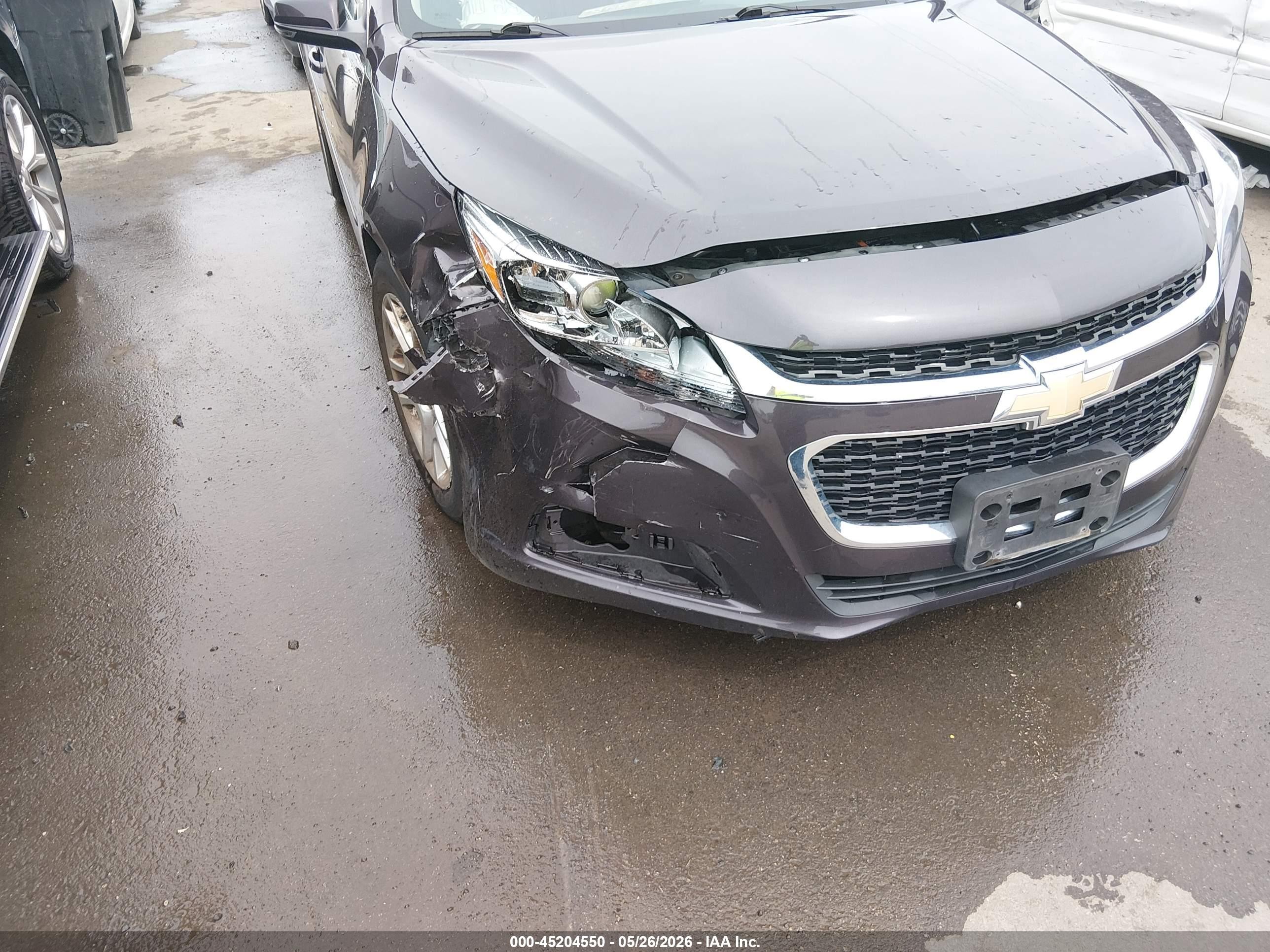 2015 Chevrolet Malibu 1lt Серый vin: 1G11C5SL9FF240677
