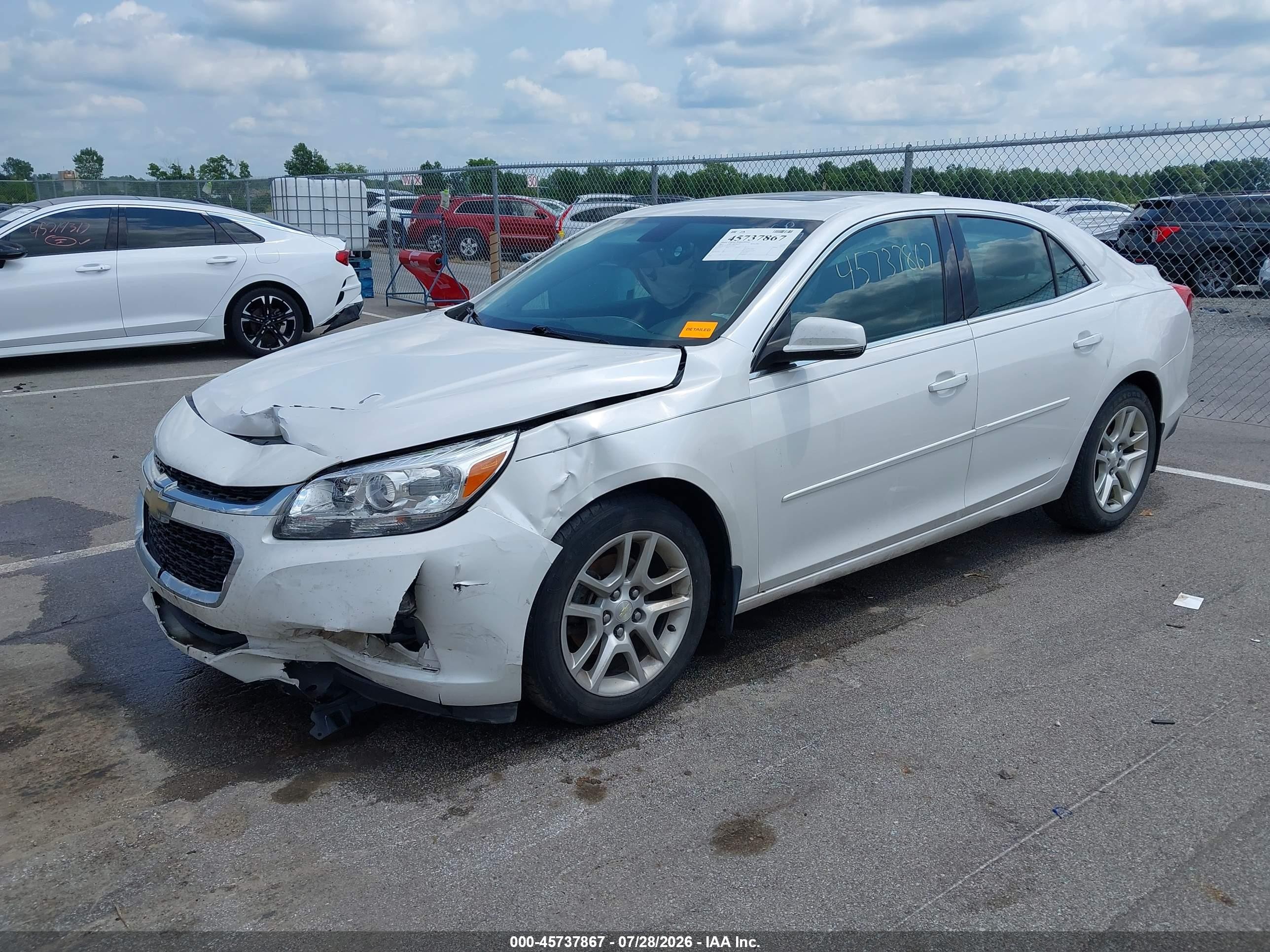 2015 Chevrolet Malibu 1lt White vin: 1G11C5SL9FF306502
