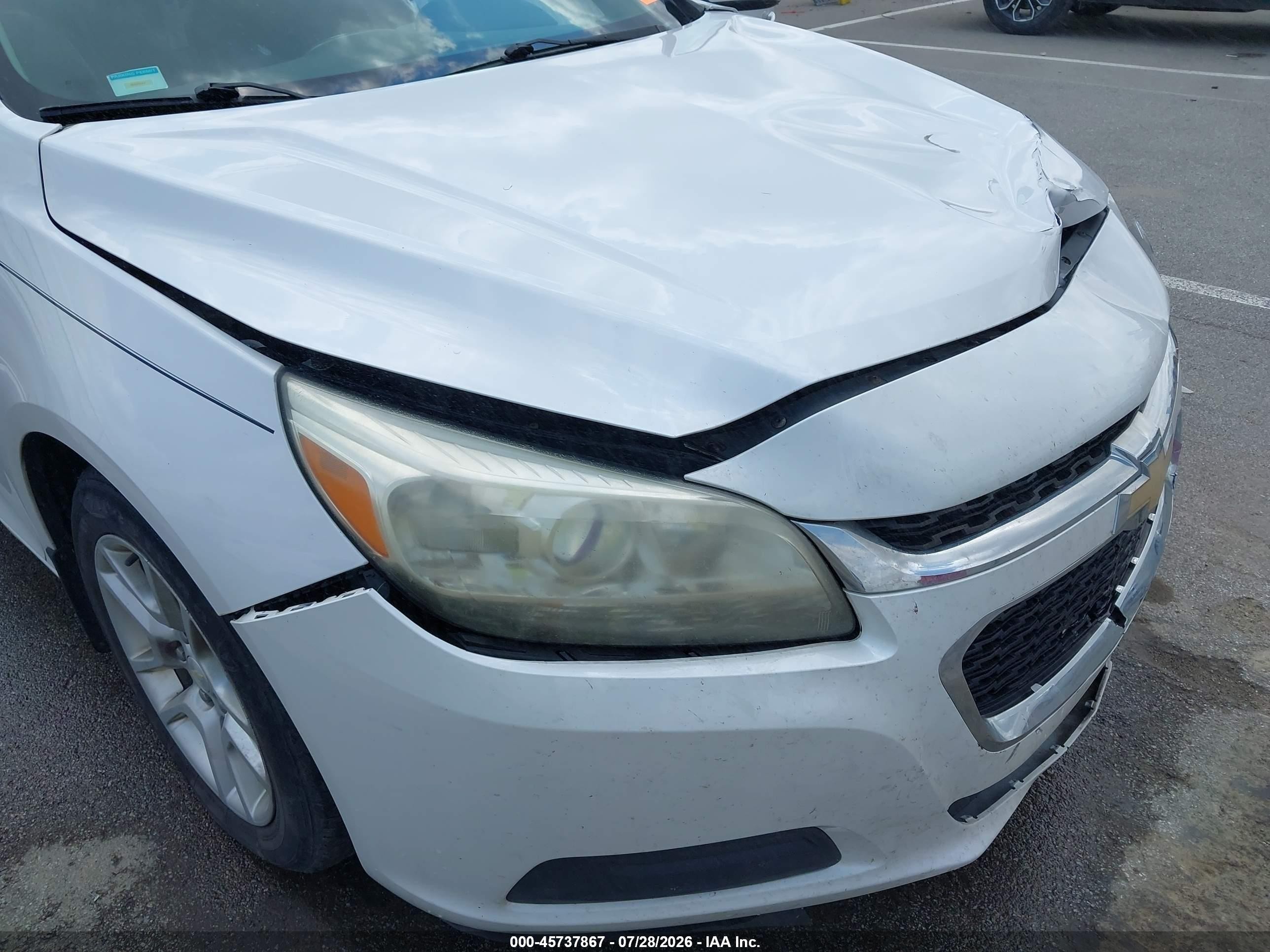 2015 Chevrolet Malibu 1lt White vin: 1G11C5SL9FF306502