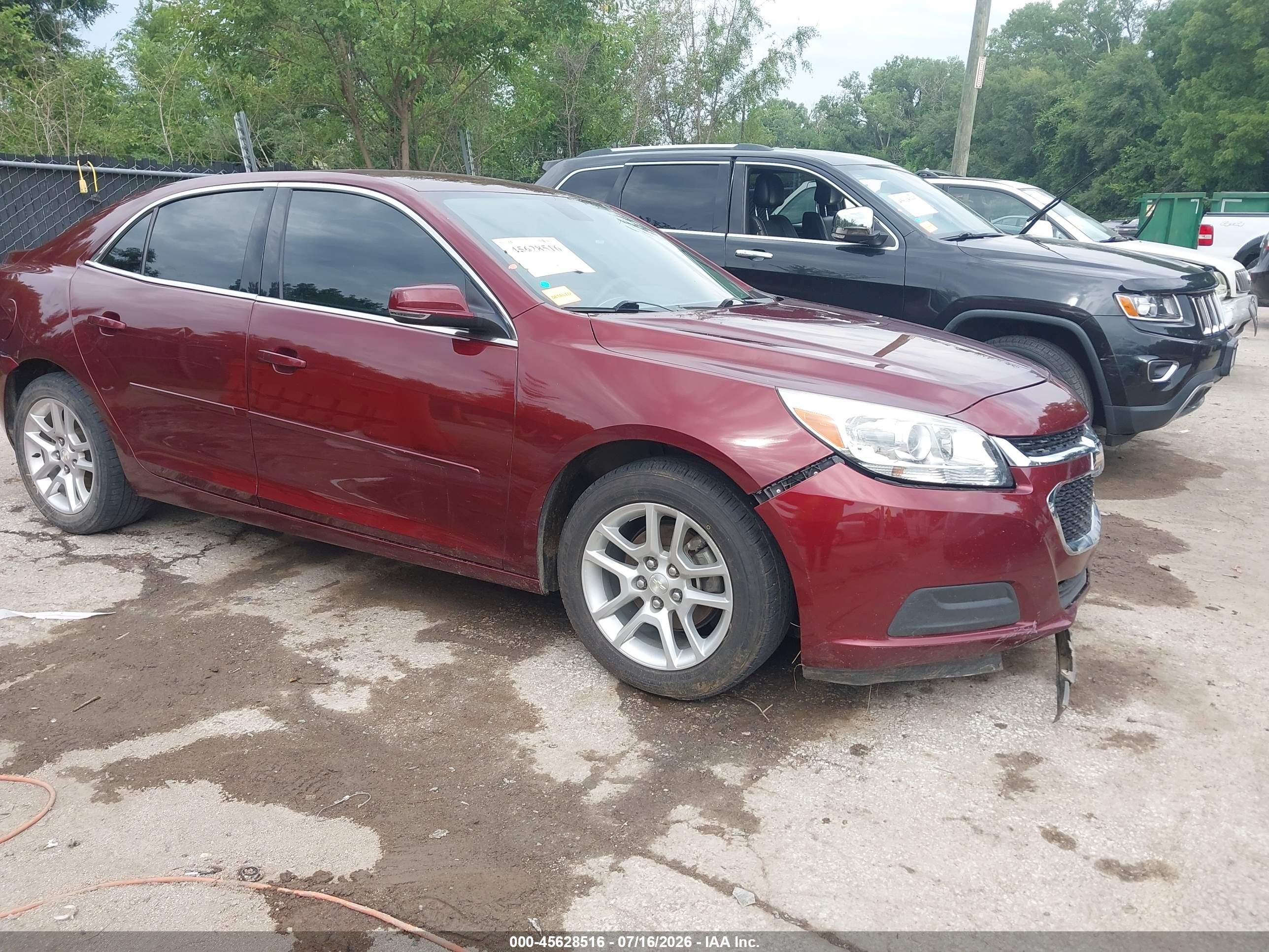 2015 Chevrolet Malibu 1lt Burgundy vin: 1G11C5SL9FF324949