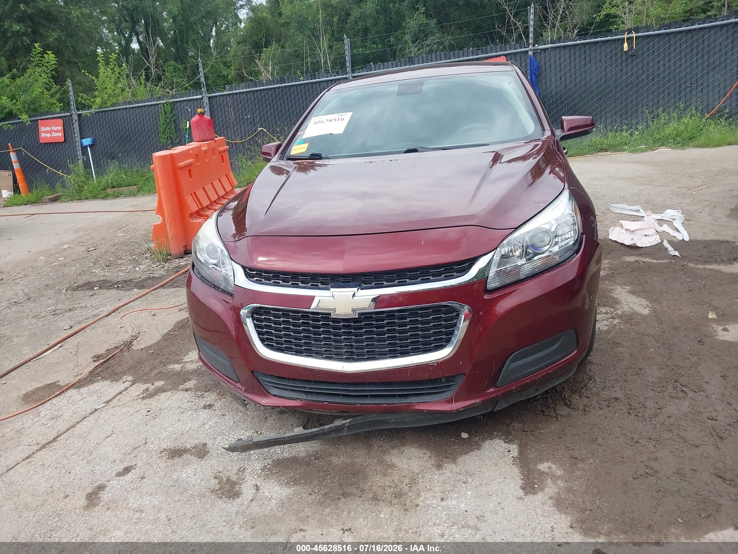 2015 Chevrolet Malibu 1lt Burgundy vin: 1G11C5SL9FF324949