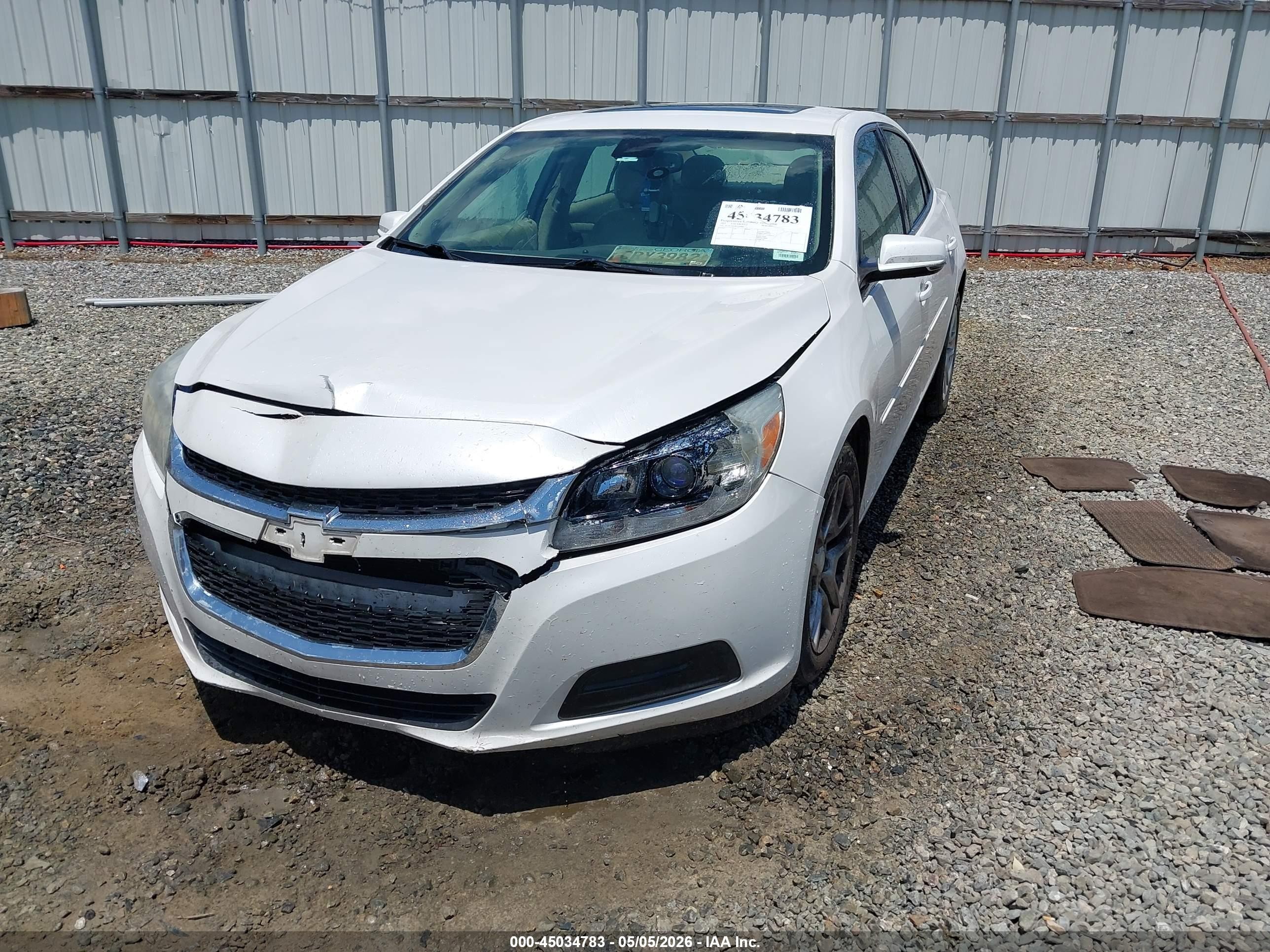 2015 Chevrolet Malibu 1lt White vin: 1G11C5SL9FF349026