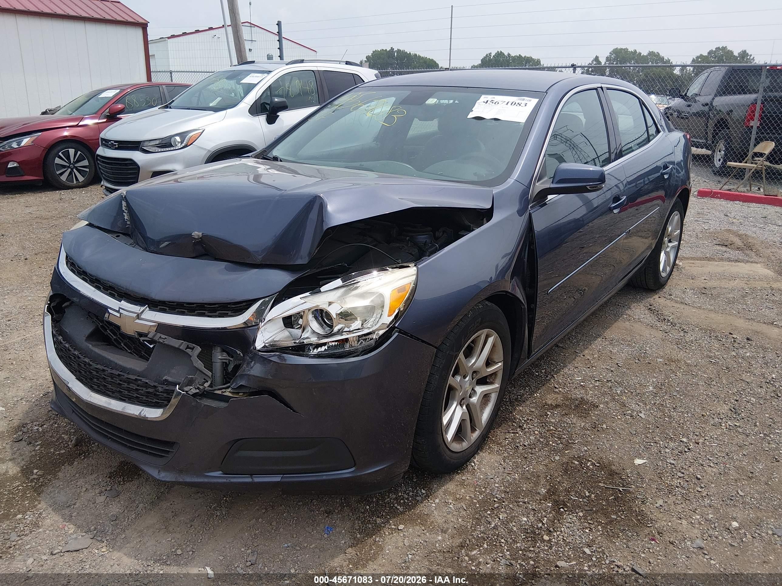 2014 Chevrolet Malibu 1lt Blue vin: 1G11C5SLXEF107313