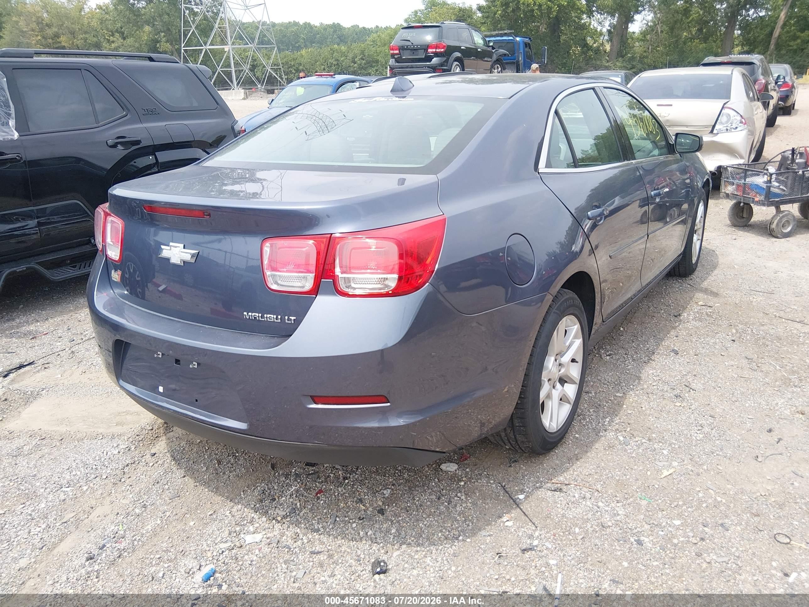 2014 Chevrolet Malibu 1lt Blue vin: 1G11C5SLXEF107313