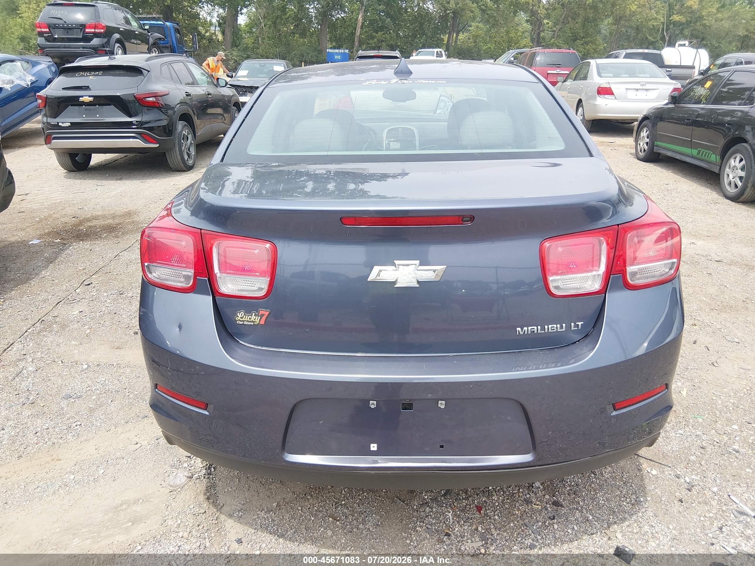 2014 Chevrolet Malibu 1lt Blue vin: 1G11C5SLXEF107313