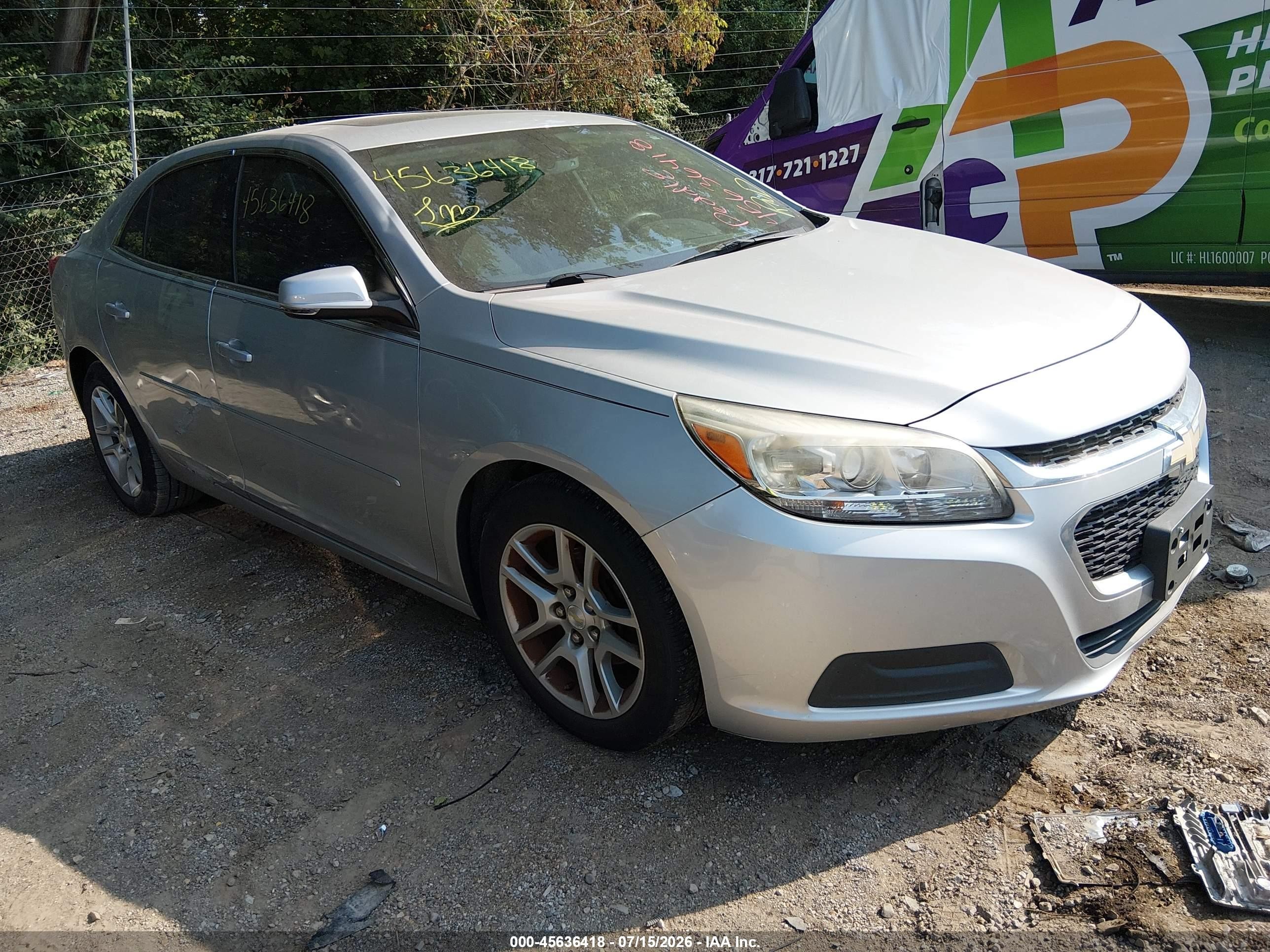 2014 Chevrolet Malibu 1lt Silver vin: 1G11C5SLXEF154406