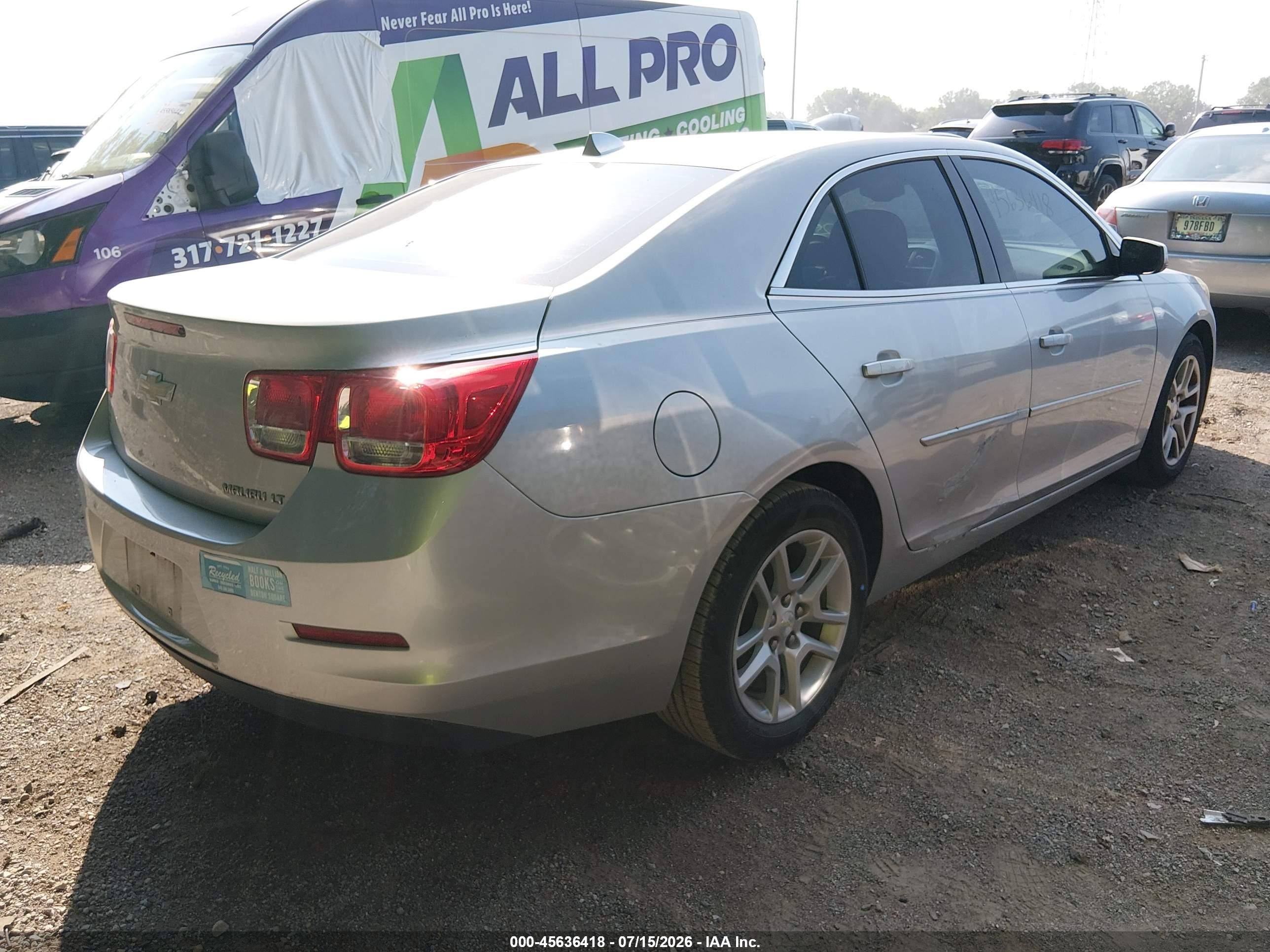 2014 Chevrolet Malibu 1lt Silver vin: 1G11C5SLXEF154406