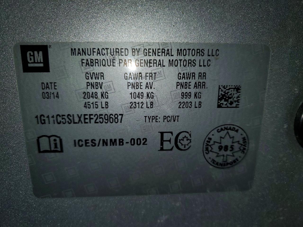 2014 Chevrolet Malibu 1lt Серебряный vin: 1G11C5SLXEF259687