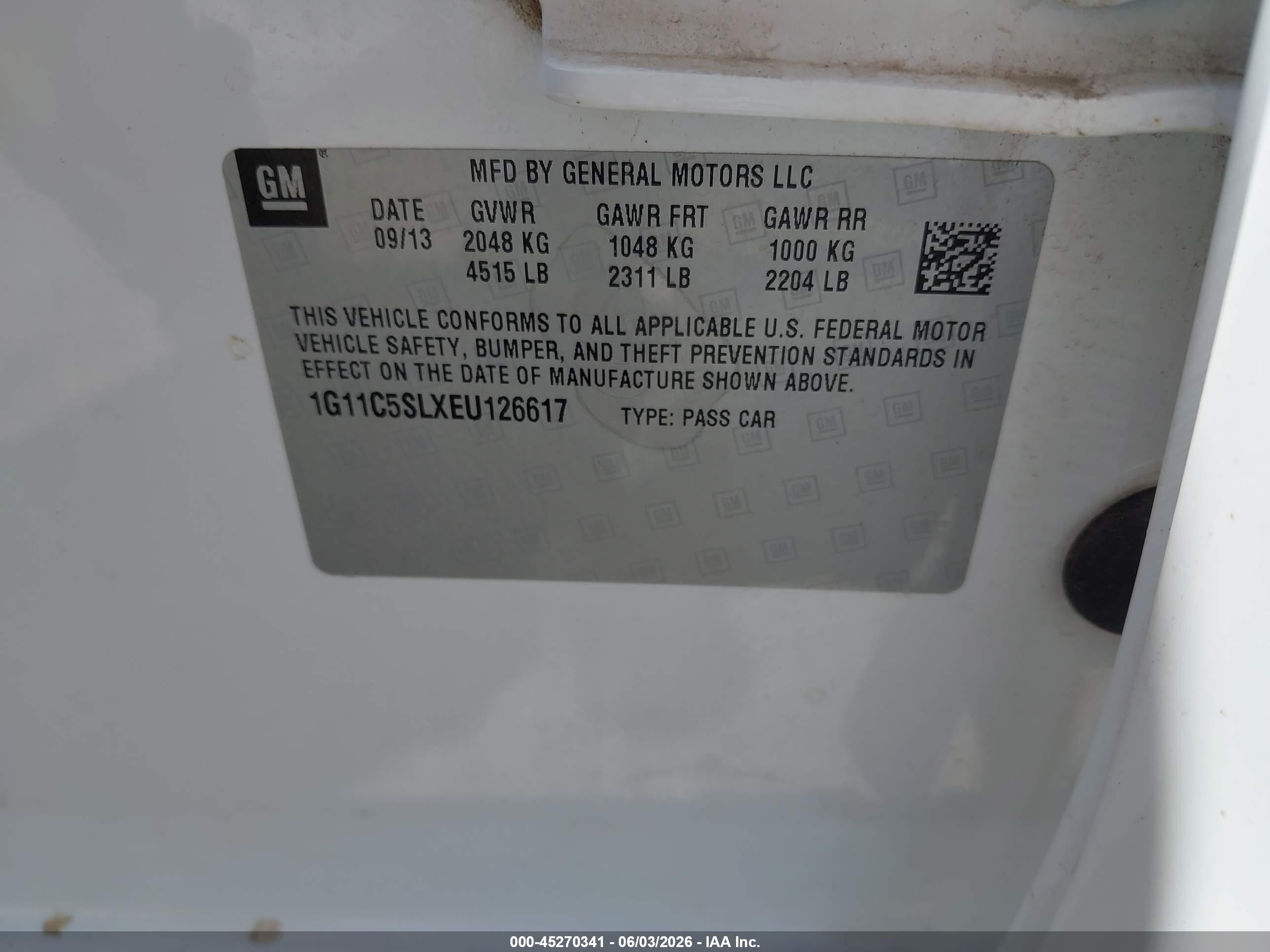 2014 Chevrolet Malibu 1lt White vin: 1G11C5SLXEU126617