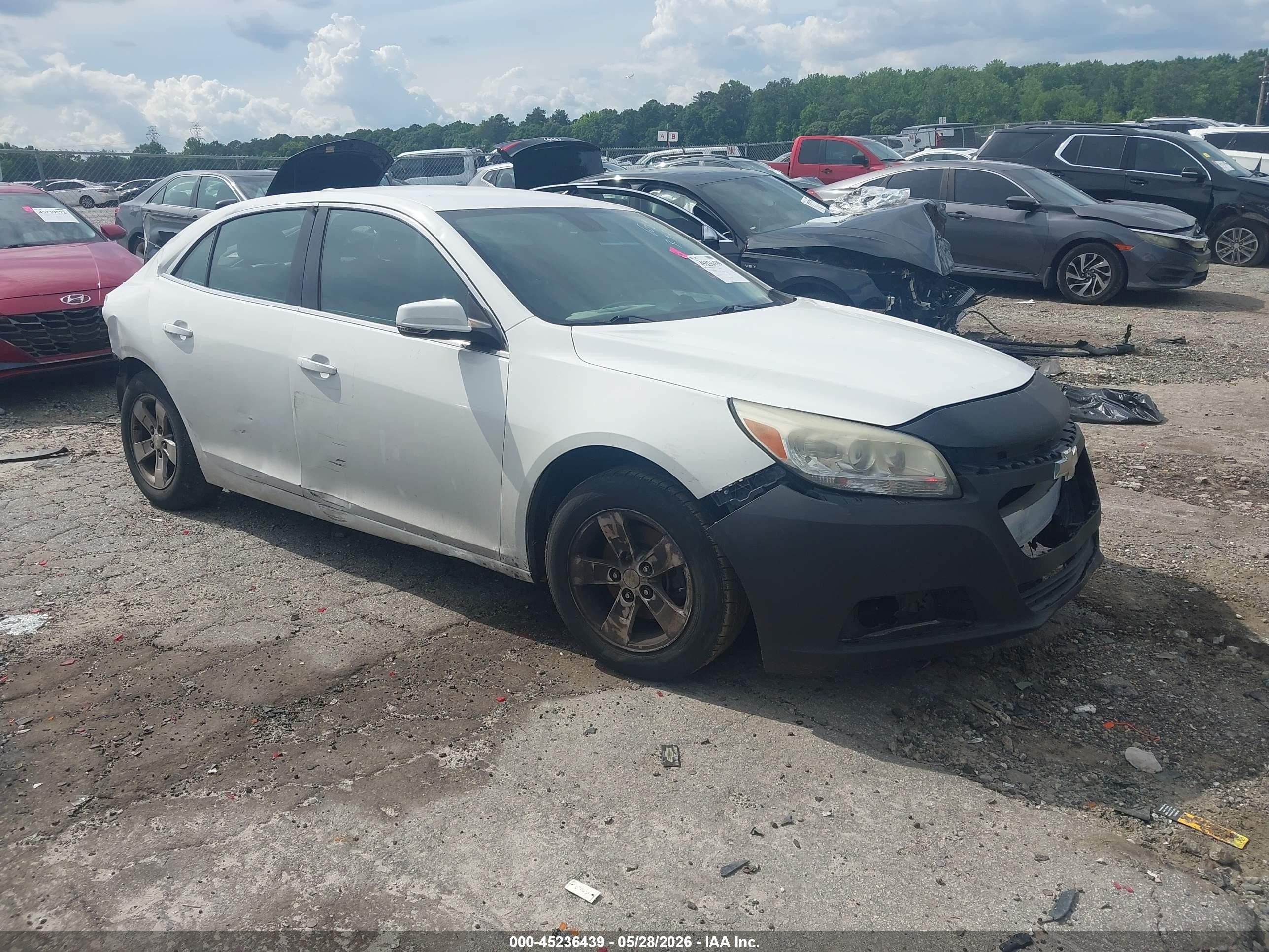 2015 Chevrolet Malibu 1lt White vin: 1G11C5SLXFF226089