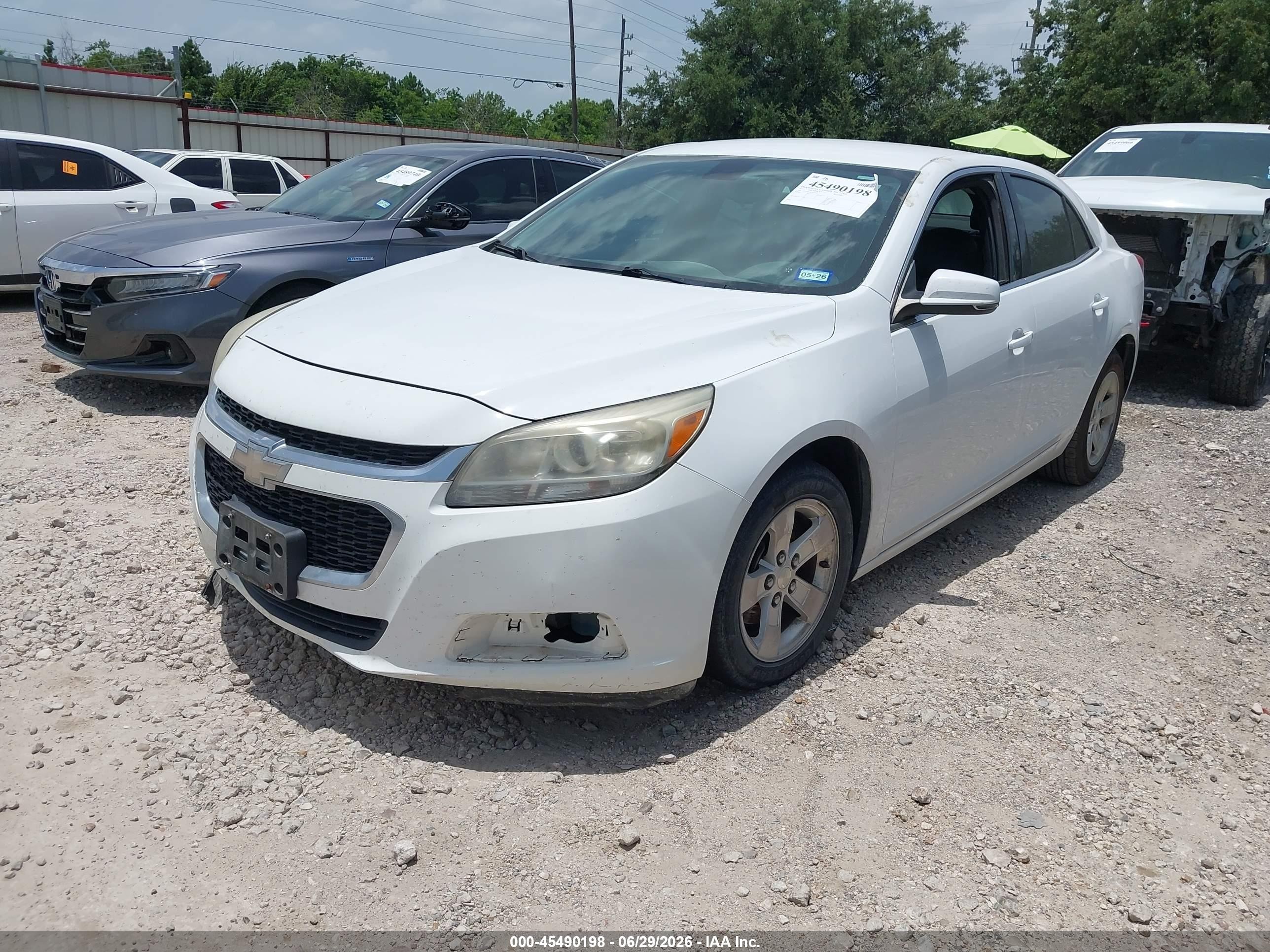 2015 Chevrolet Malibu 1lt White vin: 1G11C5SLXFF302233