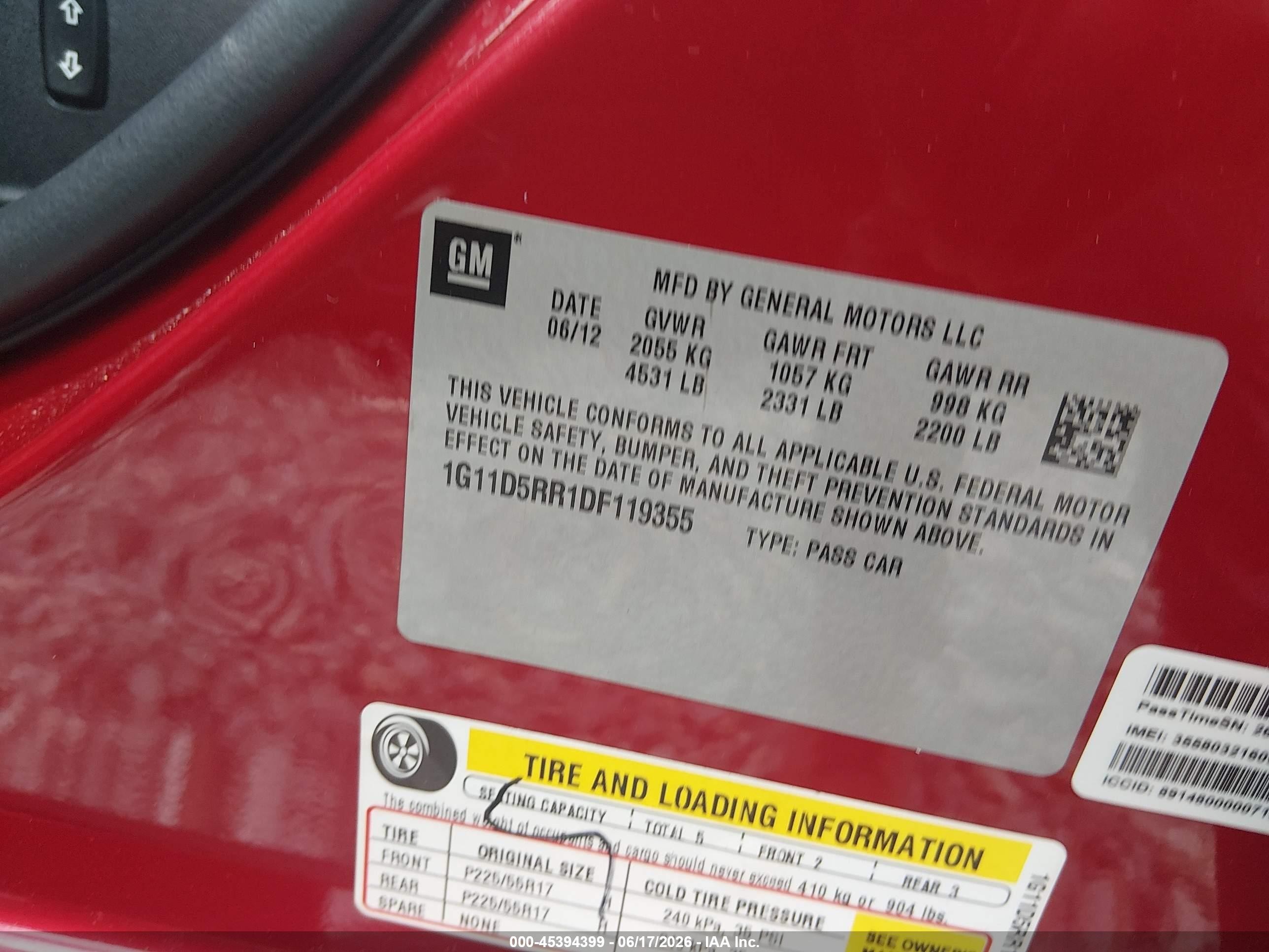2013 Chevrolet Malibu Eco Red vin: 1G11D5RR1DF119355