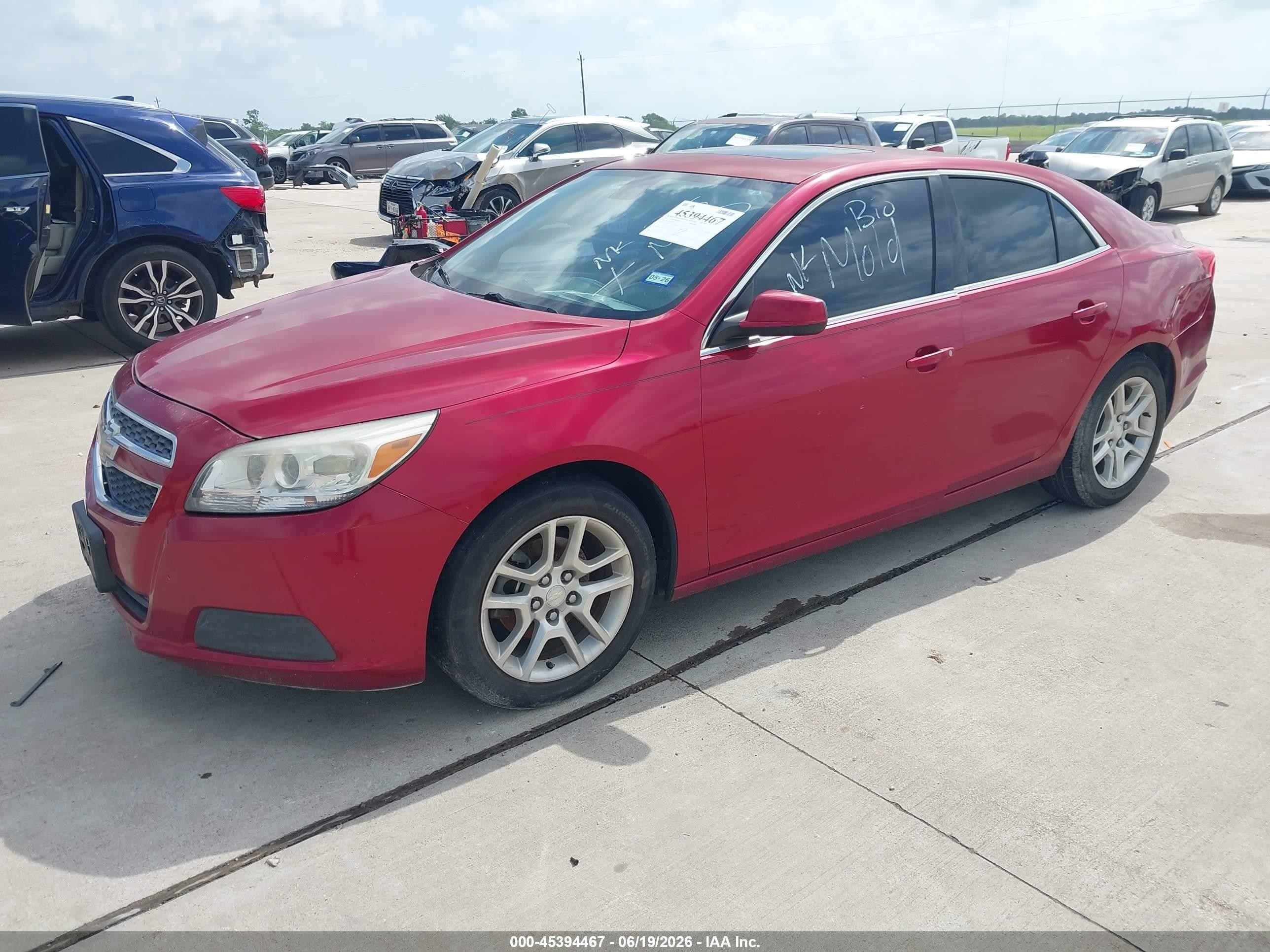 2013 Chevrolet Malibu Eco Бордовый vin: 1G11D5RR3DF113539