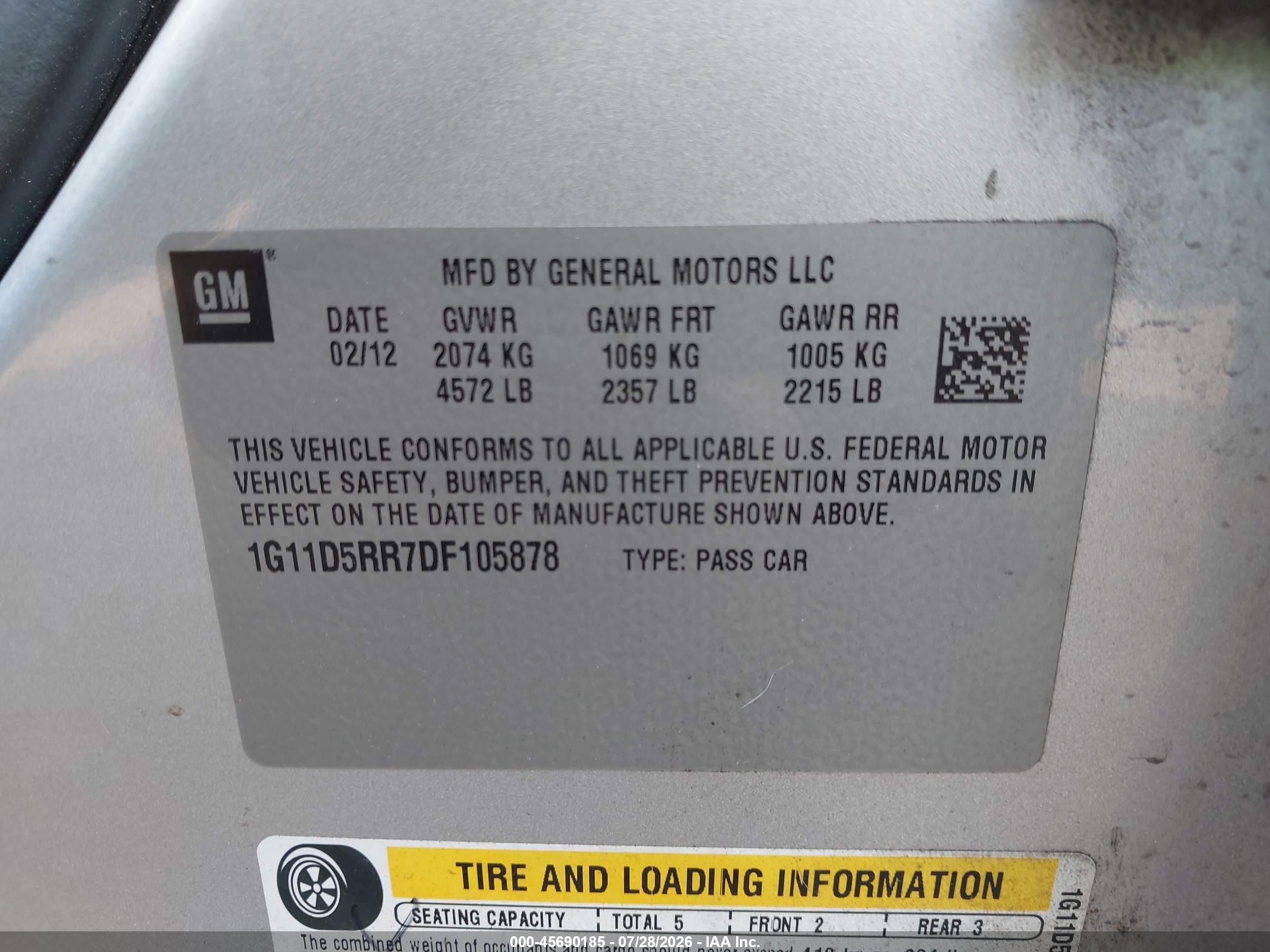 2013 Chevrolet Malibu Eco Silver vin: 1G11D5RR7DF105878