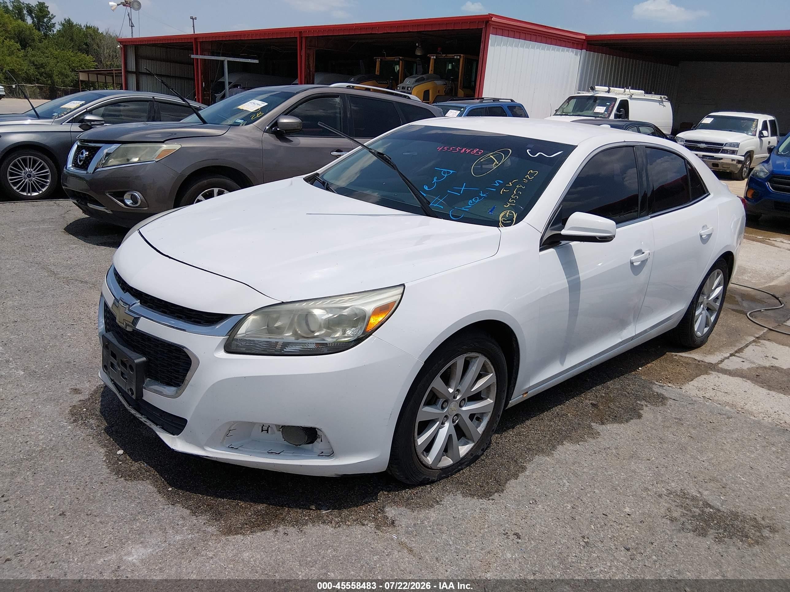 2015 Chevrolet Malibu 2lt Белый vin: 1G11D5SL0FF126466