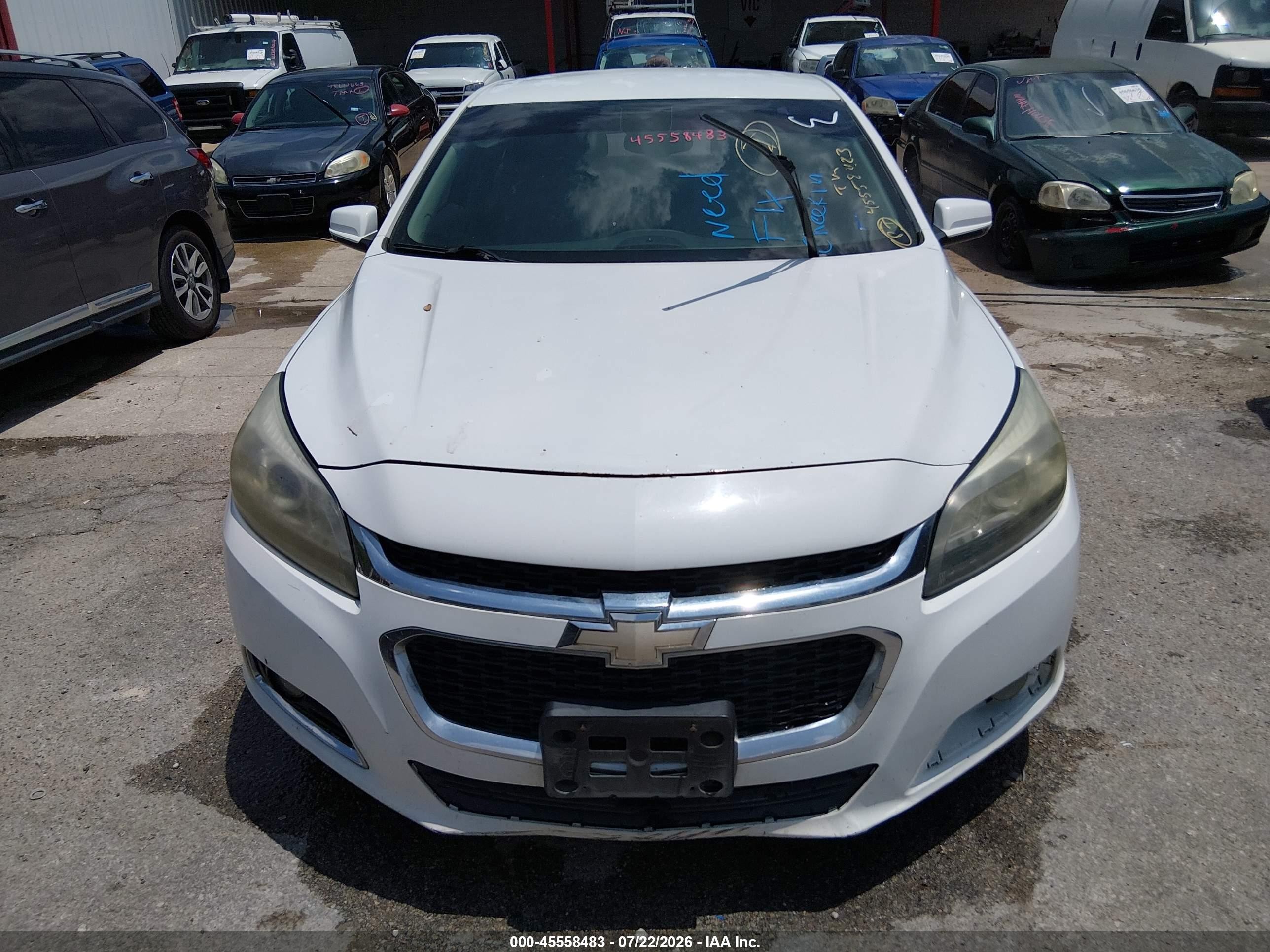 2015 Chevrolet Malibu 2lt Белый vin: 1G11D5SL0FF126466