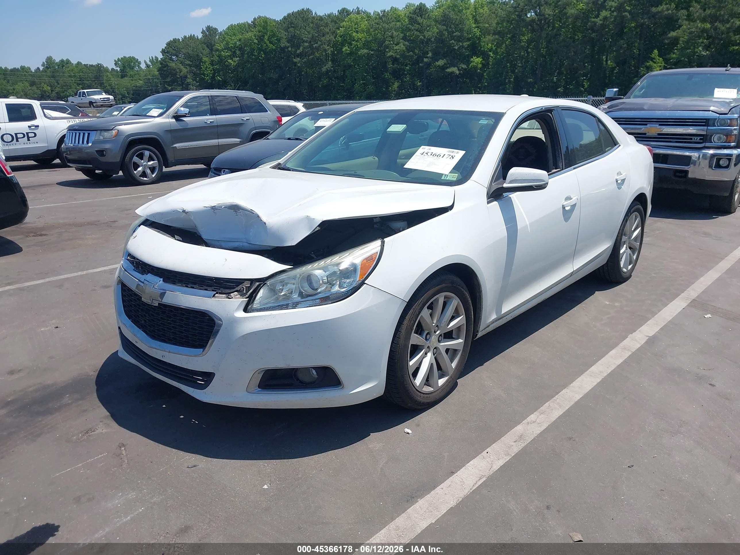 2015 Chevrolet Malibu 2lt White vin: 1G11D5SL1FF125861