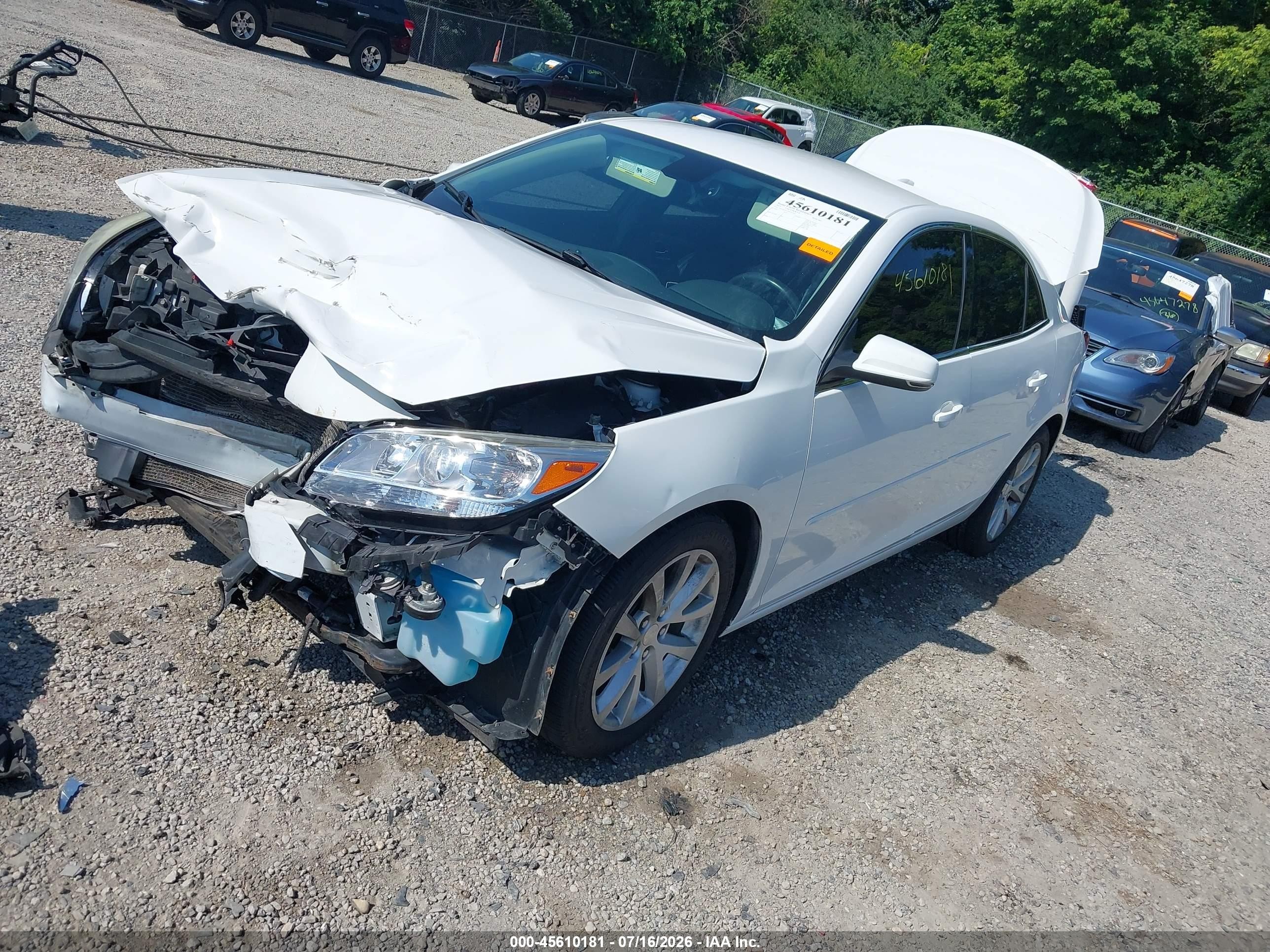 2015 Chevrolet Malibu 2lt White vin: 1G11D5SL1FU117982