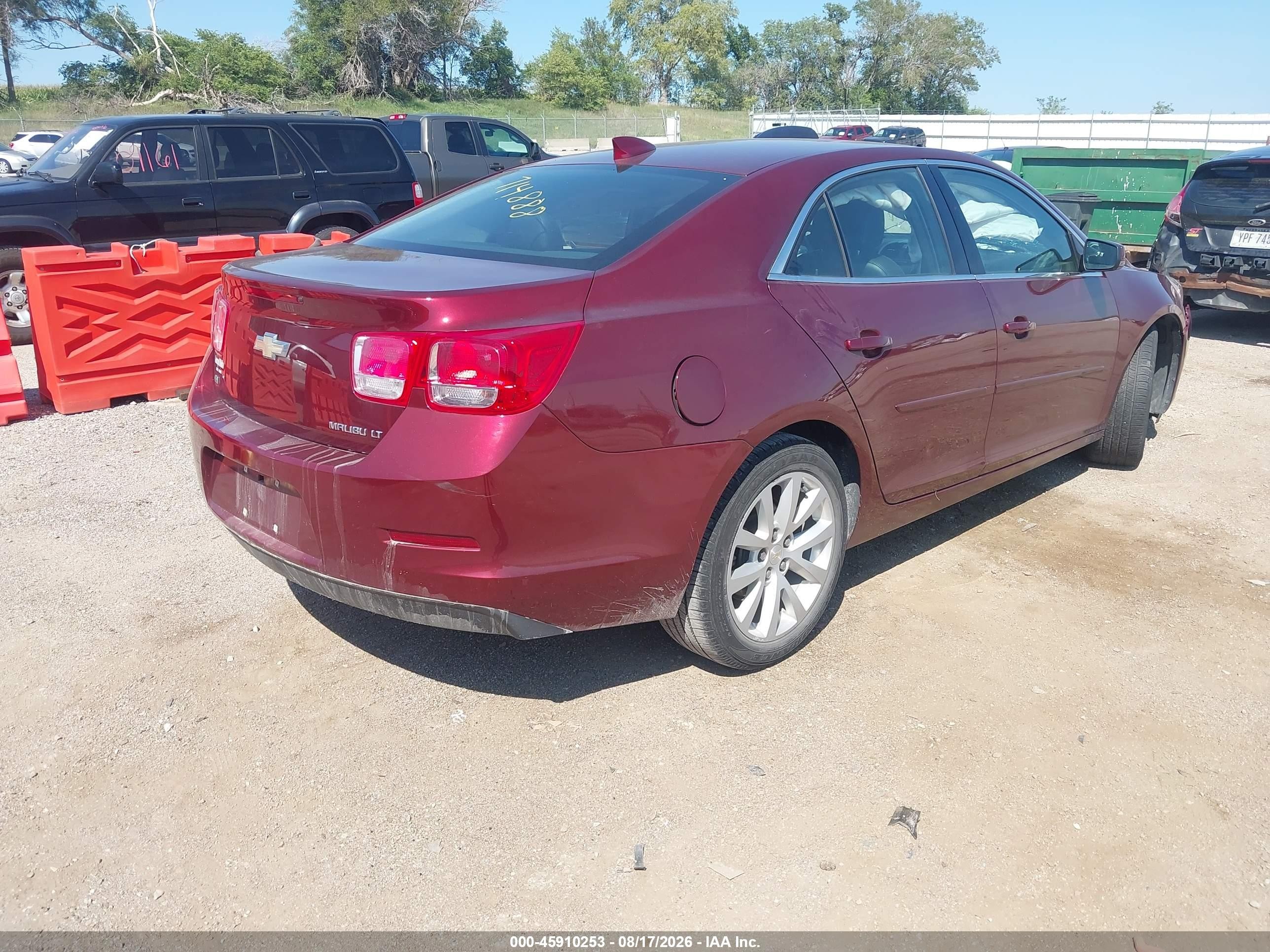 2015 Chevrolet Malibu 2lt Red vin: 1G11D5SL3FF140376